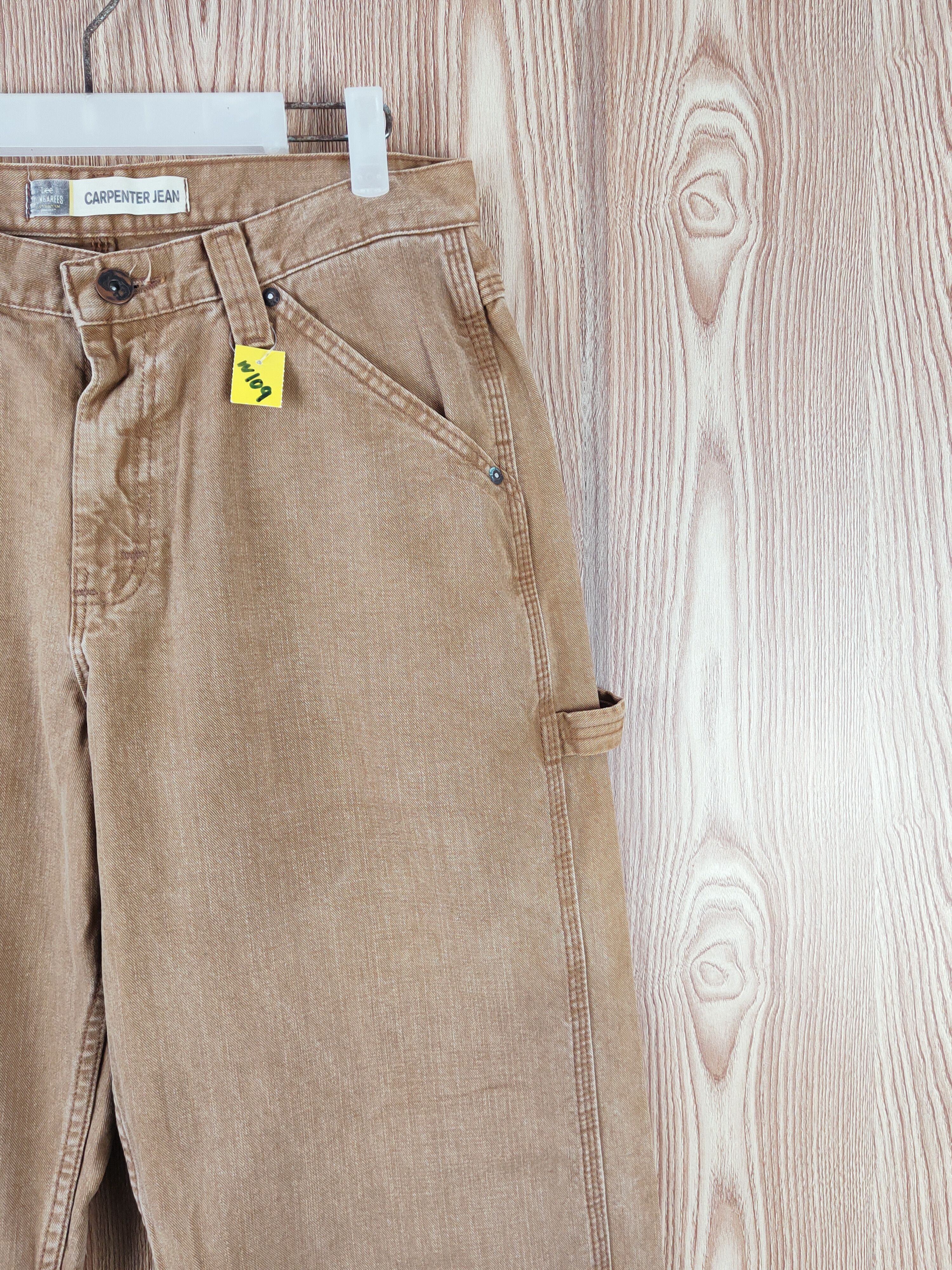 Lee Lee Dungarees Carpenter Brown Distressed Ripped Jeans #W109 Size US 32 / EU 48 - 5 Thumbnail
