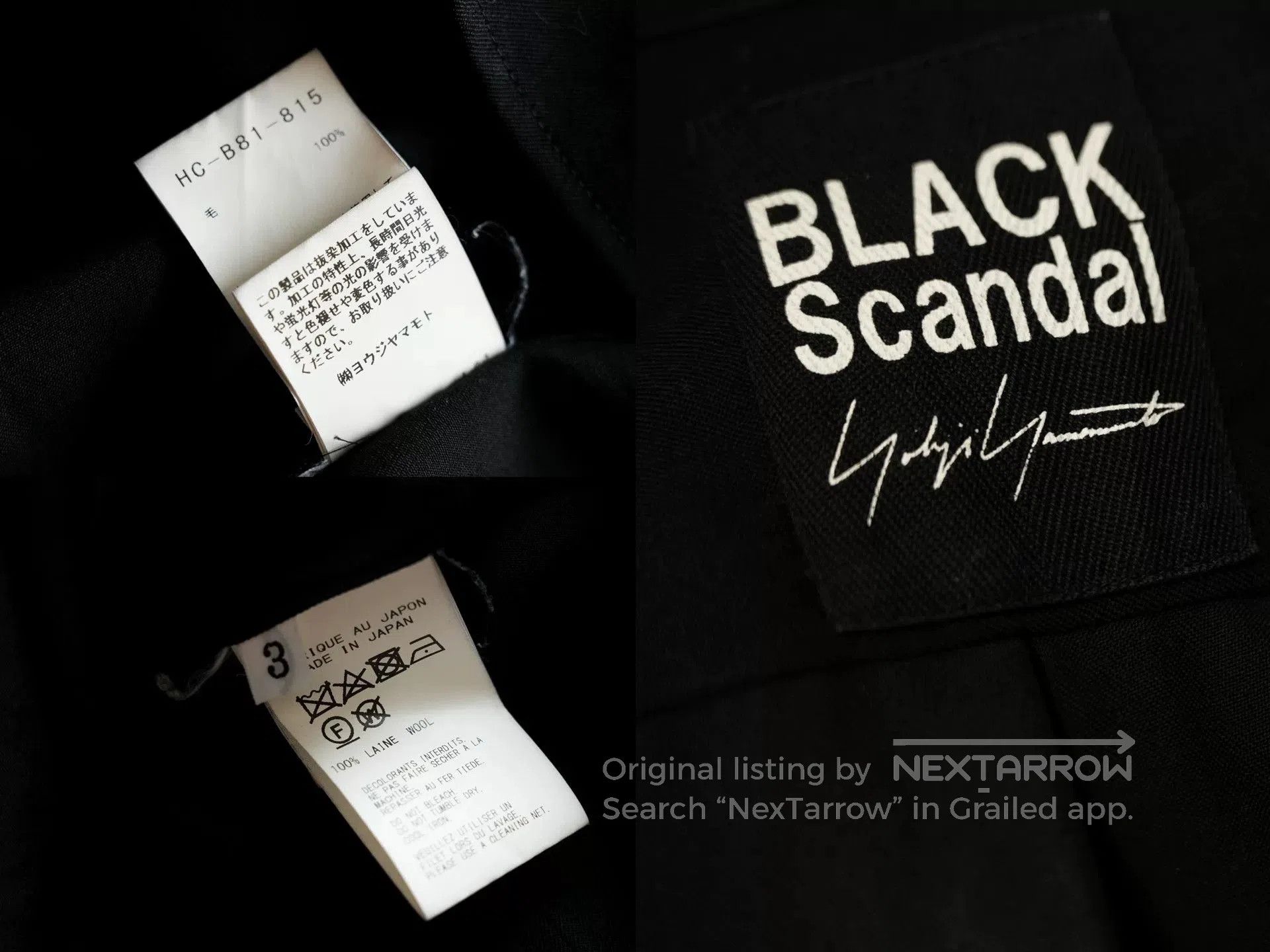 Yohji Yamamoto yohji yamamoto black wool shirt with graphics. Size US L / EU 52-54 / 3 - 9 Thumbnail