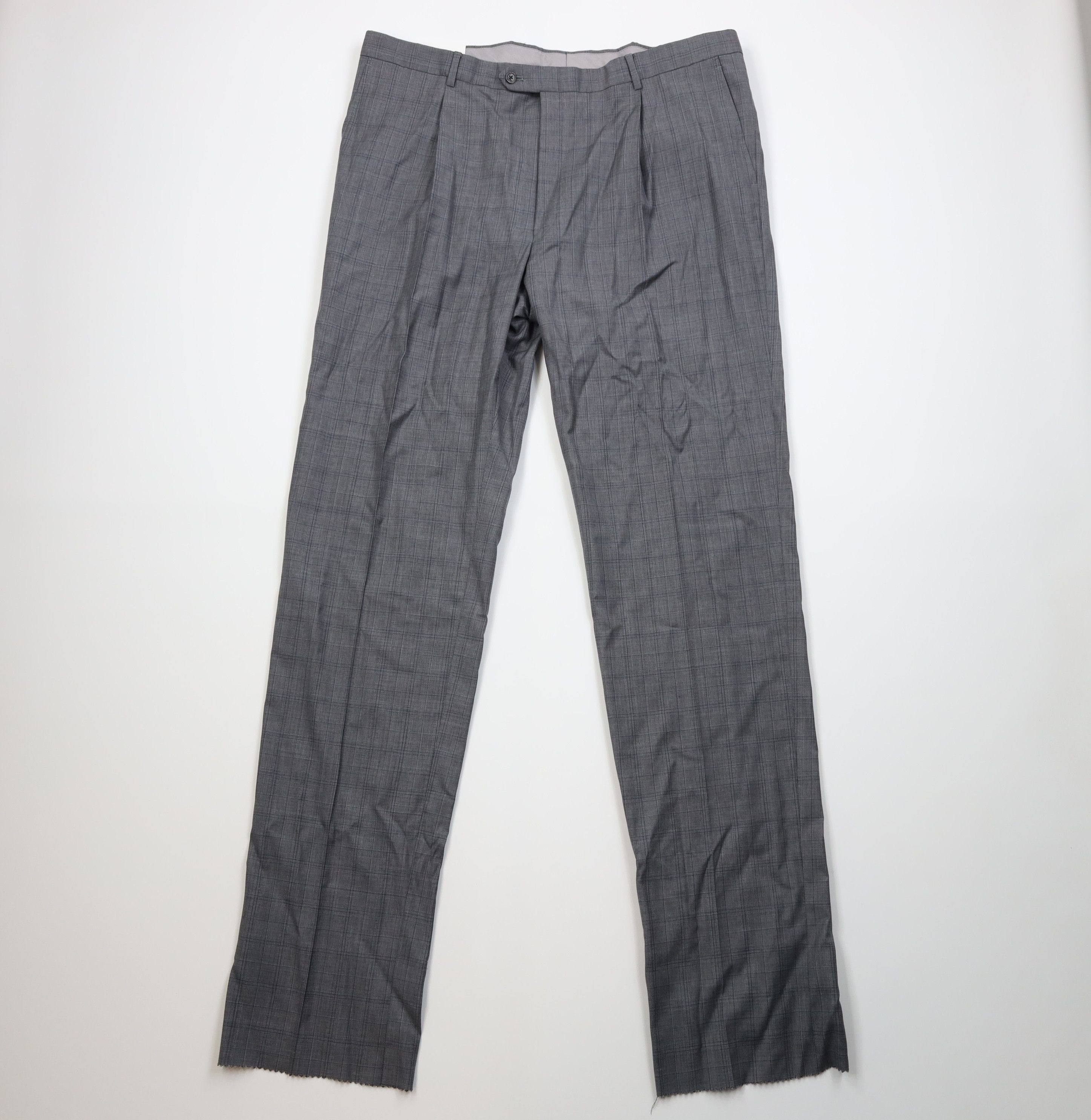 Vintage Deadstock Vintage Streetwear Wool Chino Pants Gray Plaid Size US 43 - 1 Thumbnail