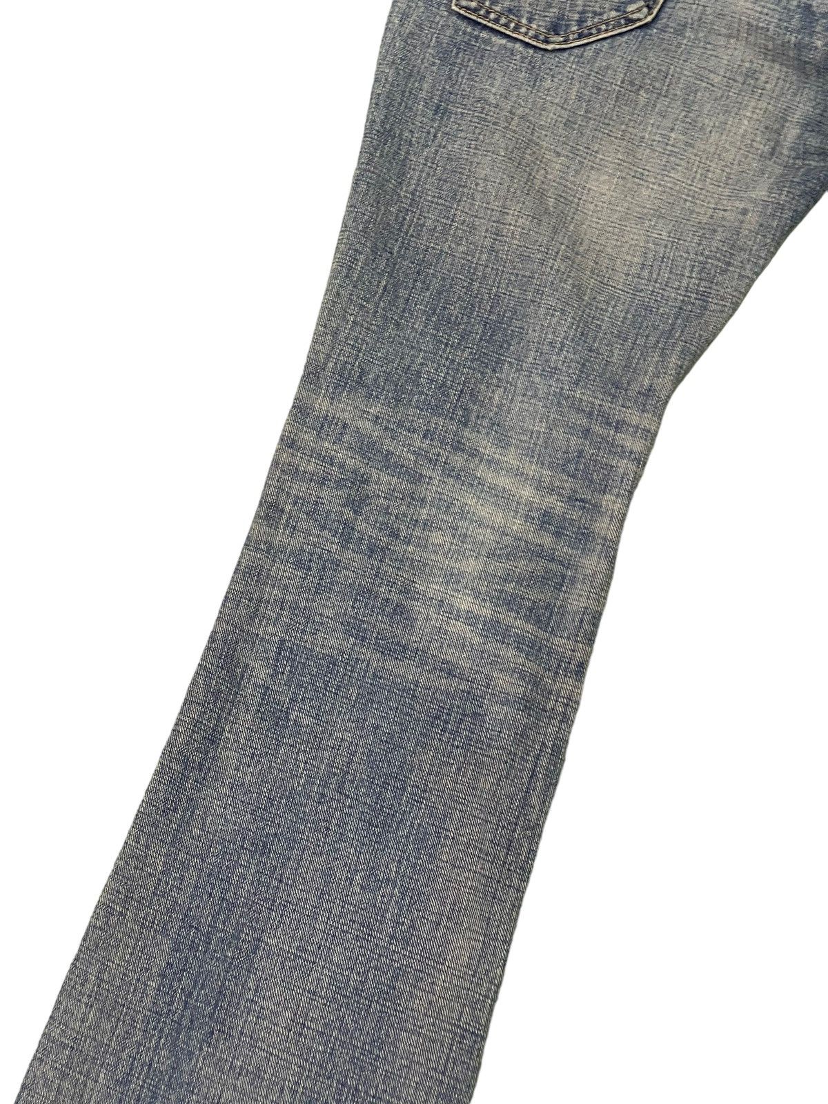 Japanese Brand Flare Jeans GL Heart Faded Distress Boot Cut 7🟦8 Size US 31 - 16 Thumbnail
