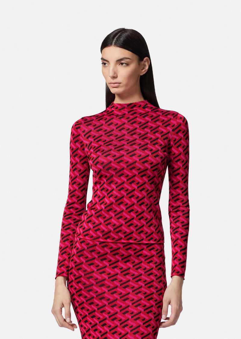Versace o1y0226 Turtleneck Sweater in Multicolor Size XS / US 0-2 / IT 36-38 - 3 Thumbnail