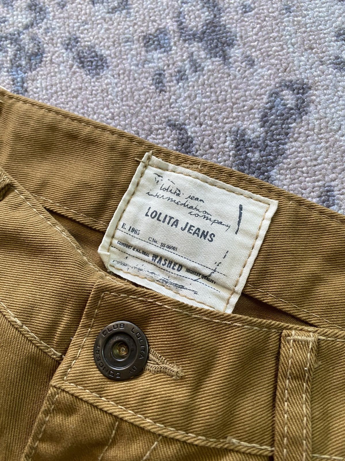 Japanese Brand Japanes Lolita Jeans Studded Flag Logo Size US 33 - 5 Thumbnail