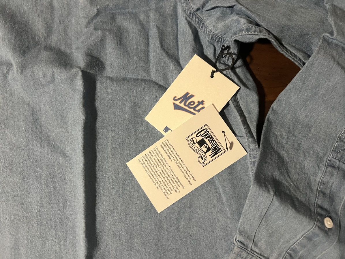 Aime Leon Dore Aime Leon Dore ALD / New York Mets Chambray Shirt Size US XL / EU 56 / 4 - 3 Thumbnail
