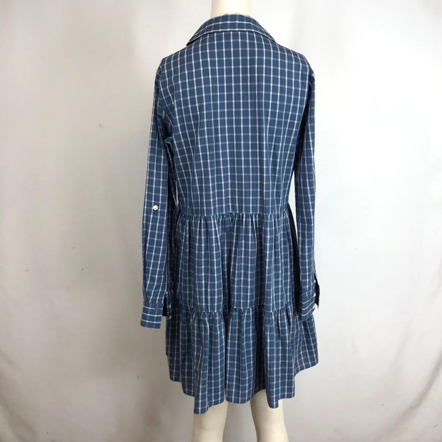 Veronica Beard Veronica Beard Jeans Plaid Shirt Dress Blue Midi Button Front Collared Long Sleeve Women S Health-Vibe? (No, must not add). Size S / US 4 / IT 40 - 5 Thumbnail