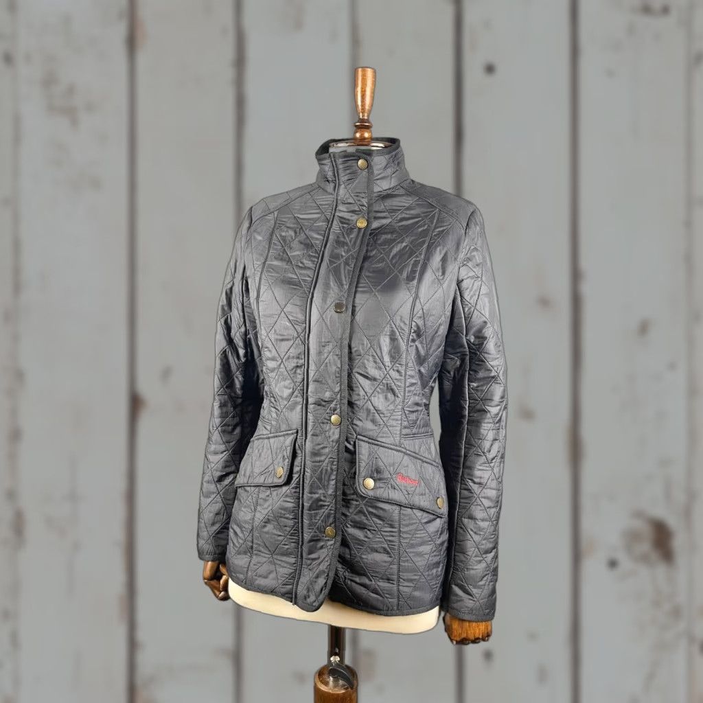 Barbour Barbour Jacket Women 36 Polarquilt Navy Long Sleeve Button Windbreaker Shirt? Size XS / US 0-2 / IT 36-38 - 1 Thumbnail