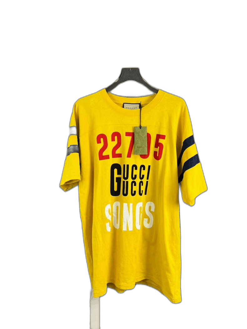 Gucci GUCCI Yellow Logo Short Sleeve T-Shirt XXL-yf Size US XXL / EU 58 / 5 - 1 Thumbnail