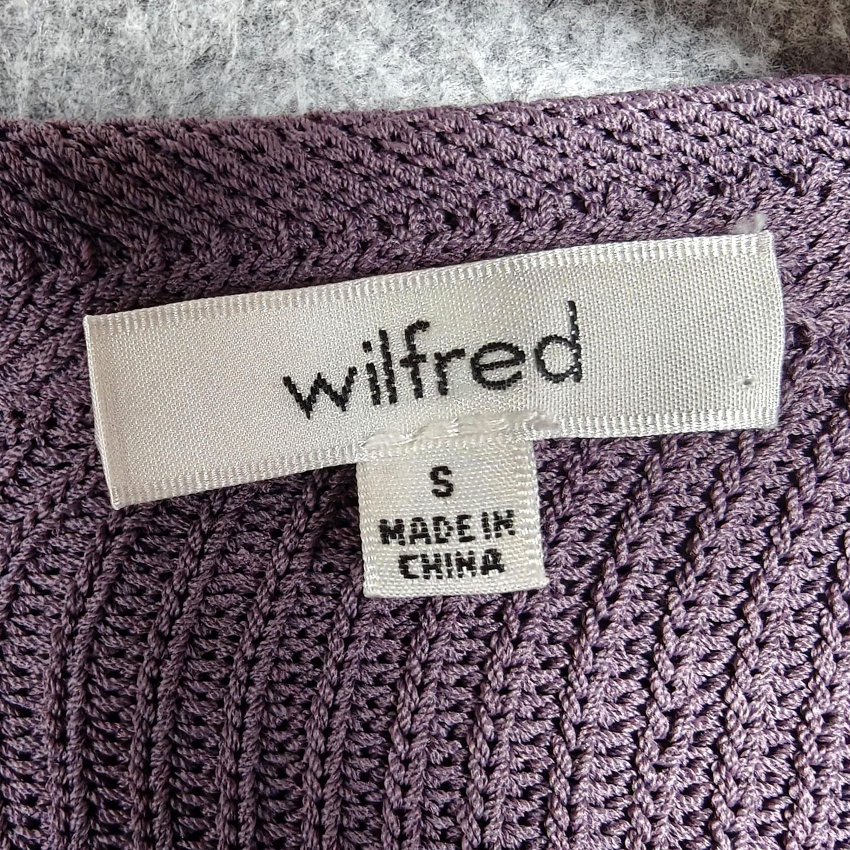 Vintage Wilfred Sweater Dress Womens S Purple Knit Sleeveless Mini Fall Winter Ribbed Clothing Shirt? Size S / US 4 / IT 40 - 4 Thumbnail