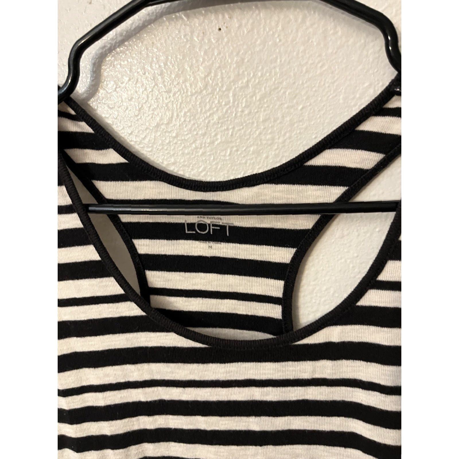 Loft VINTAGE LOFT Black White Striped Tank Dress Resortwear Casual Beach M Womens Size M / US 6-8 / IT 42-44 - 3 Thumbnail