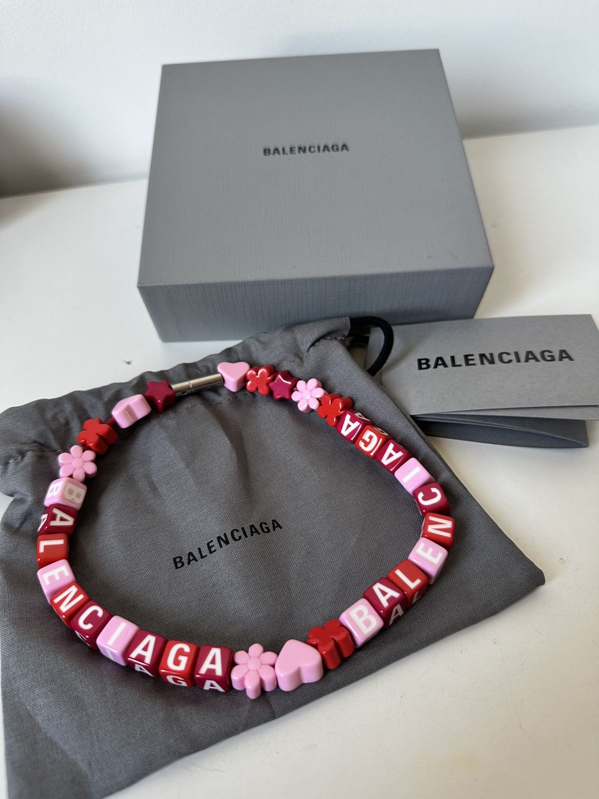 Balenciaga Balenciaga toy choker necklace pink silver Size ONE SIZE - 1 Thumbnail