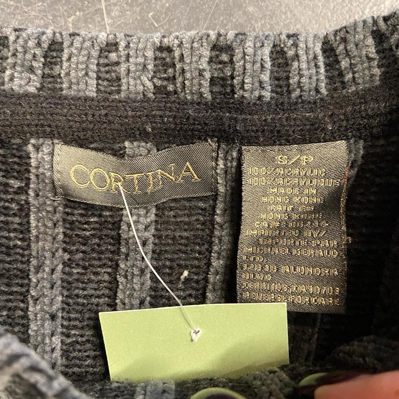 Vintage Y2K Cortina Ribbed Grey Knit Size US S / EU 44-46 / 1 - 3 Thumbnail