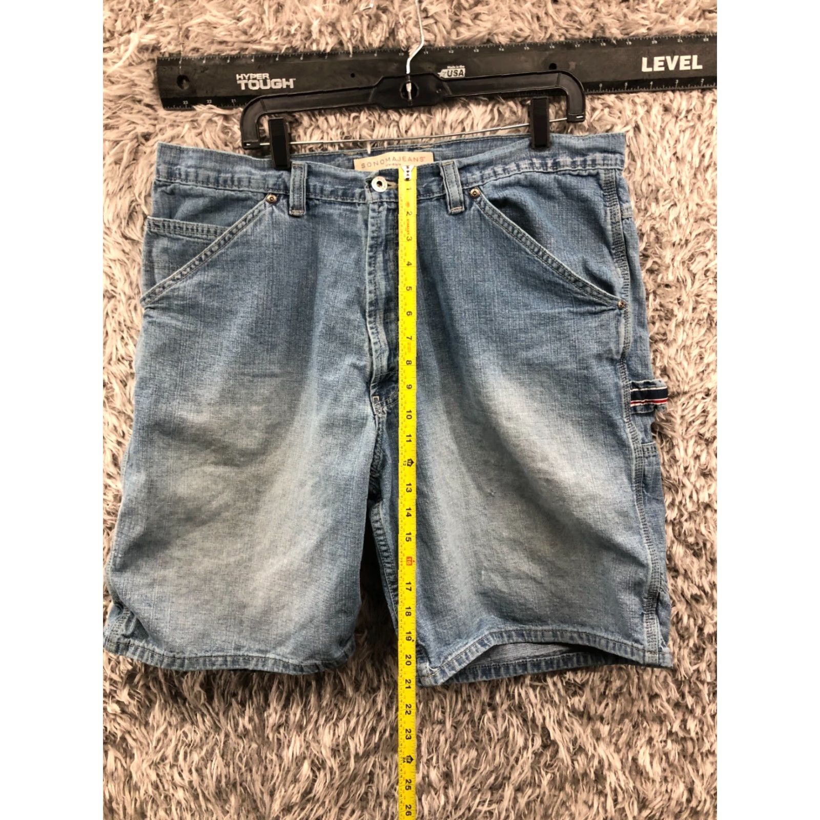 Denime Sonoma Mens Bermuda Shorts Size 40 Mid Denim Blue 5-Pocket Regular Rise Belt Loops Jeans Style Casual Vintage: No (Not Vintage) Mens Size US 40 / EU 56 - 3 Thumbnail