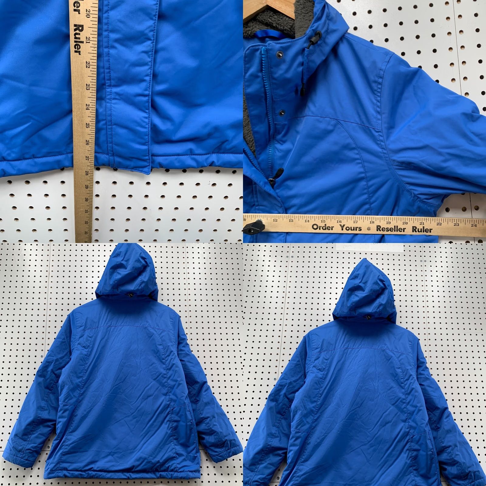 Vintage L.L. Bean Hooded Parka Jacket Womens Medium Blue Sherpa Lined 22x27.5 Size M / US 6-8 / IT 42-44 - 9 Thumbnail