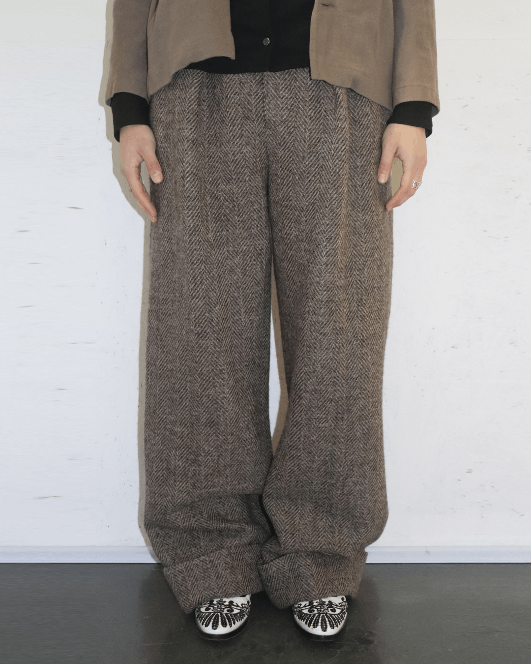 Acne Studios Acne Studios AW22 Folded Wool Wide Pants Size US 32 / EU 48 - 2 Thumbnail