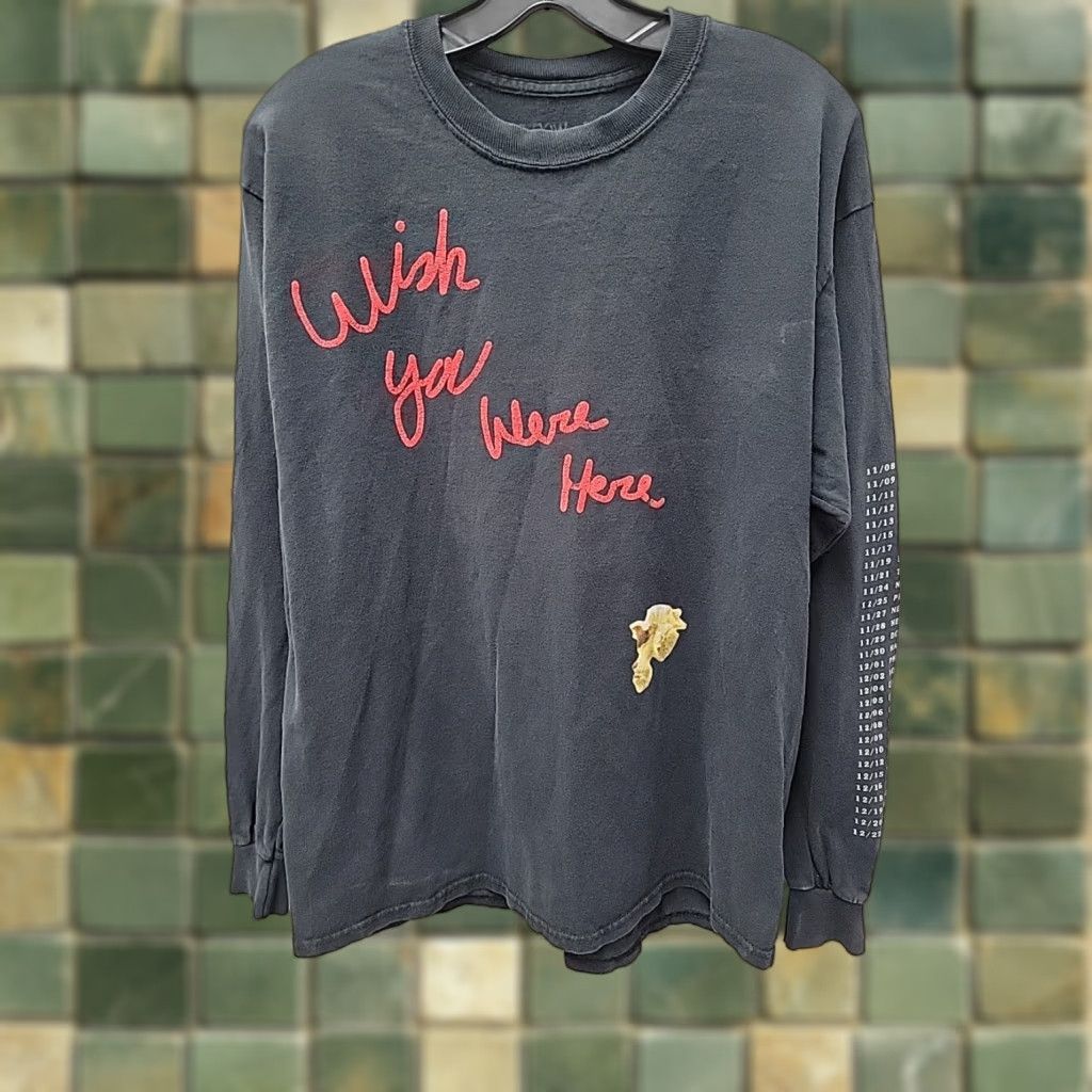Travis Scott Travis Scott Astroworld Tour Wish You Were Here Men's M Black Graphic Tee Size US M / EU 48-50 / 2 - 1 Thumbnail