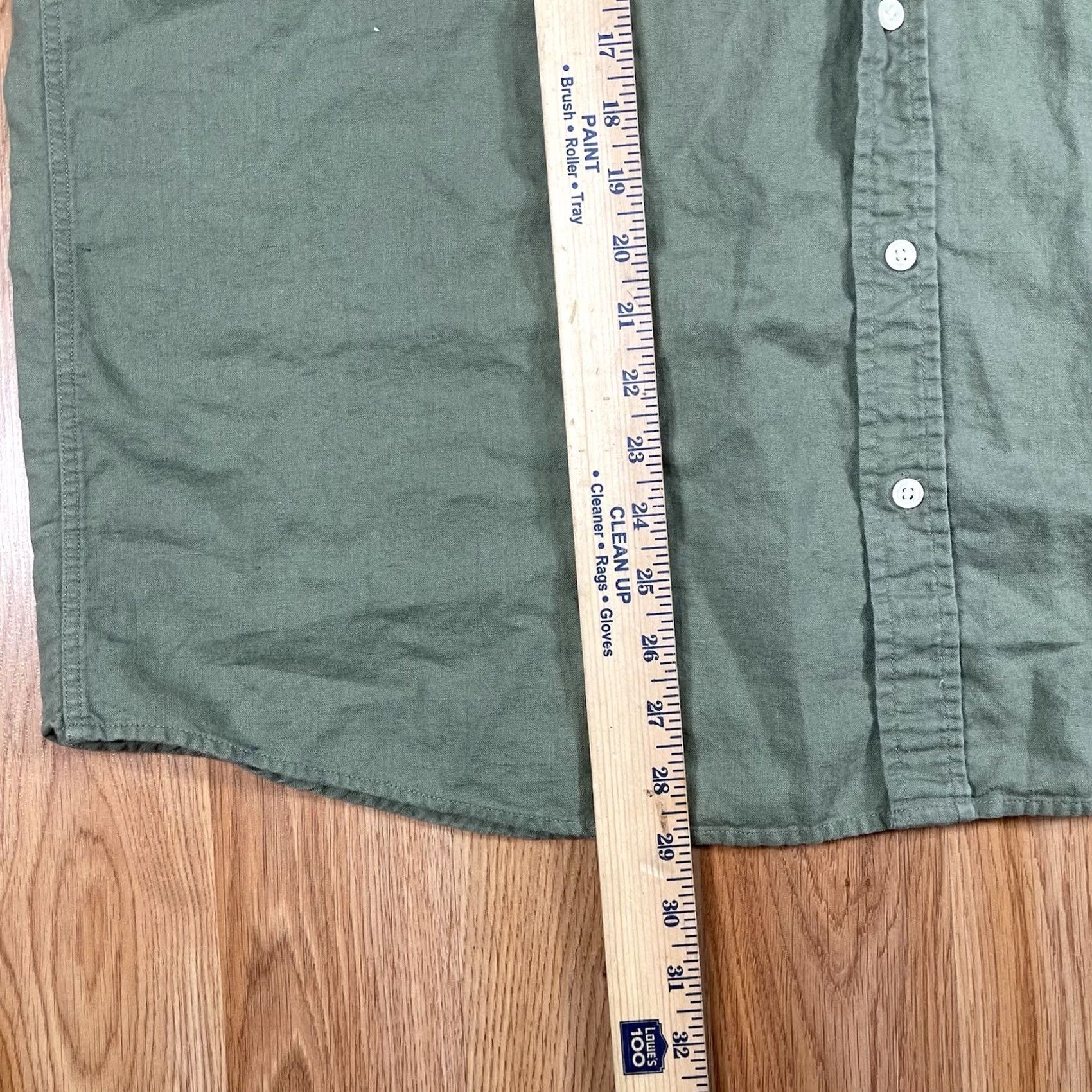 Club Room Club Room Shirt Mens XL Short Sleeve Button-Up Green Linen Blend Collared Casual Breathable Pockets Vintage No? Size US XL / EU 56 / 4 - 4 Thumbnail