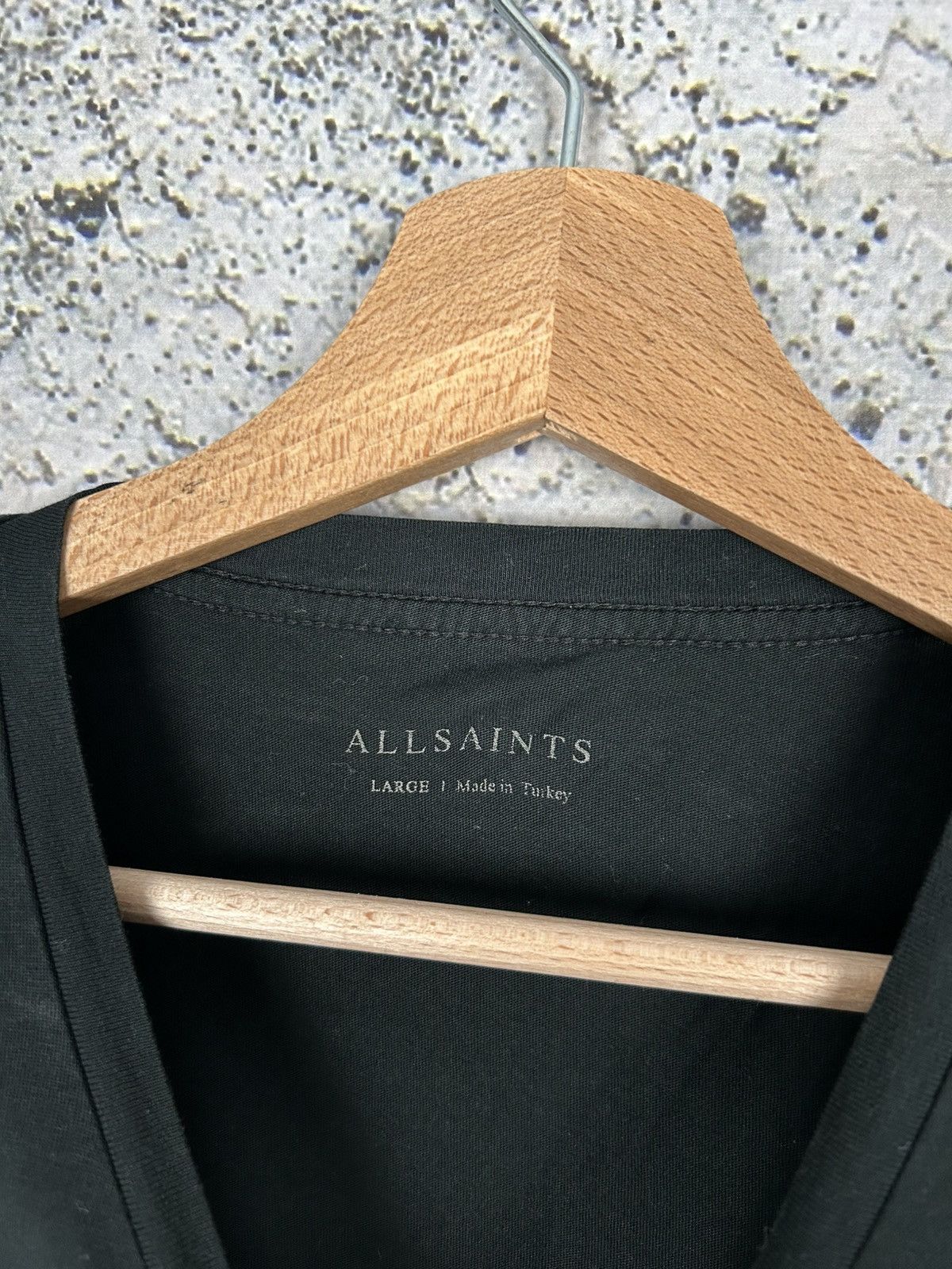 Allsaints × Designer Allsaints Basic Logo Tee Black Streetwear Designer Hype Size US L / EU 52-54 / 3 - 4 Thumbnail