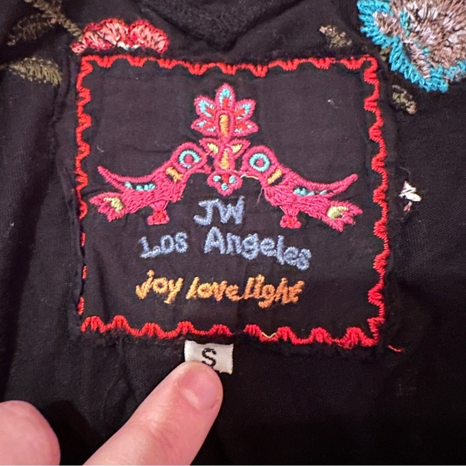 Johnny Was Johnny Was Black Multicolor Floral Embroidery Tunic Top Size S / US 4 / IT 40 - 5 Thumbnail