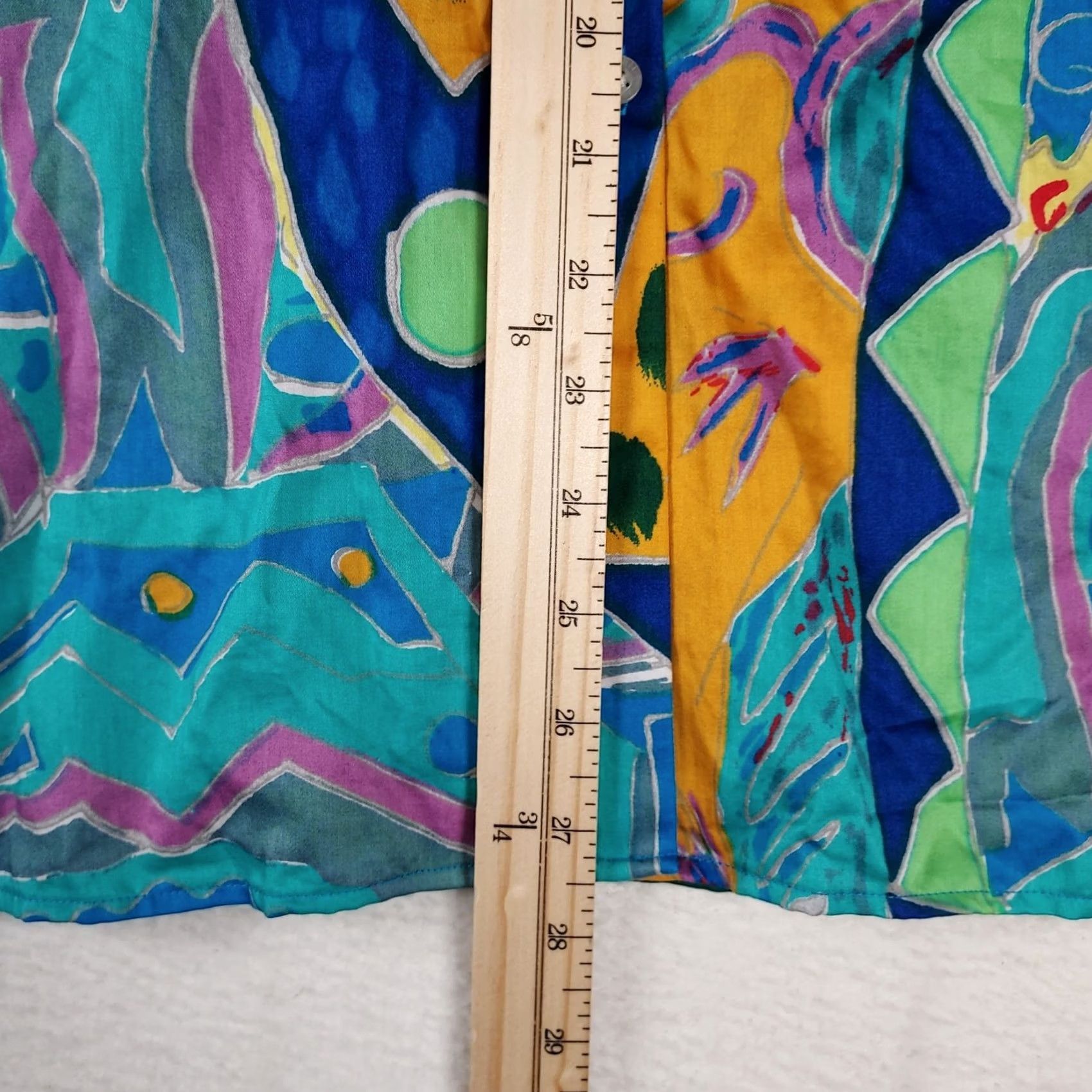 Ralph Lauren Lauren Ralph Lauren Blouse Women Small Colorful Patchwork Abstract Print Cotton Button Accents Regular Fit Multicolor Summer Casual Size S / US 4 / IT 40 - 6 Thumbnail