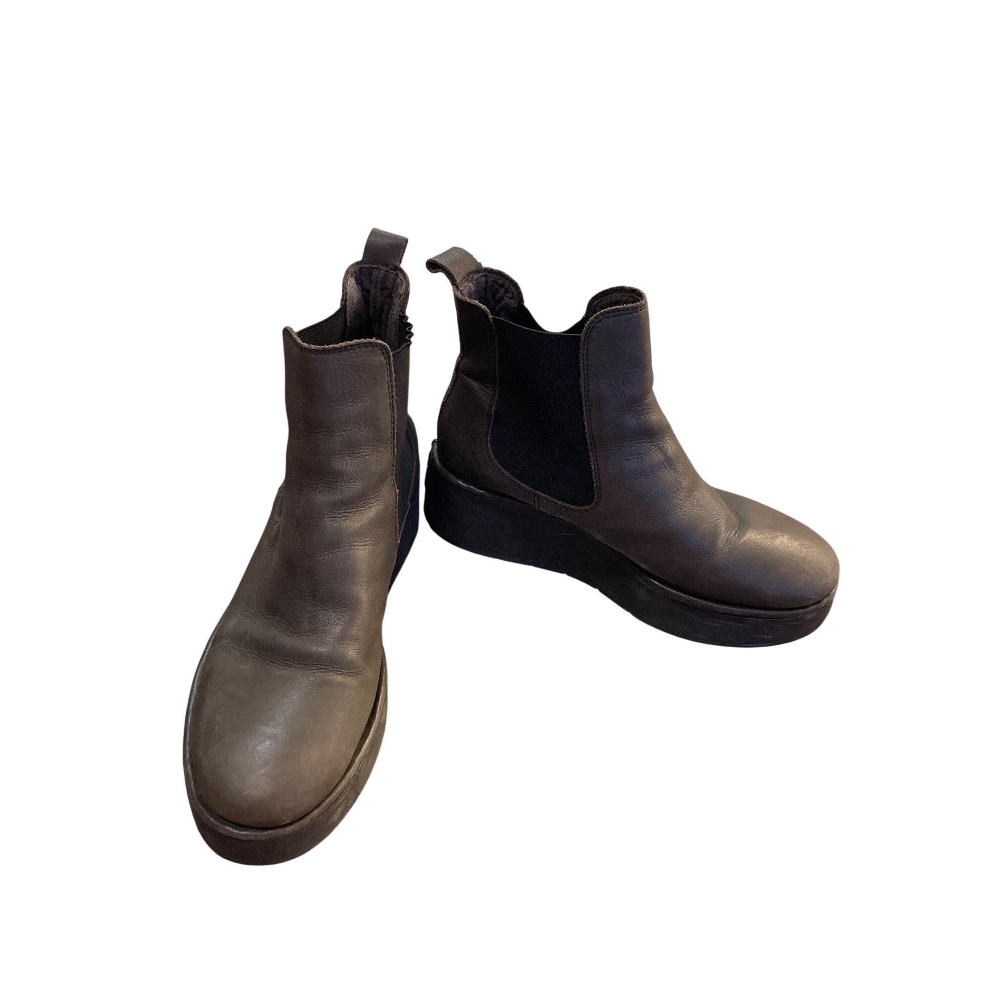 Fly London Fly London wms brown leather ankle chelsea platform ankle bo Size US 11.5 / IT 41.5 - 3 Thumbnail