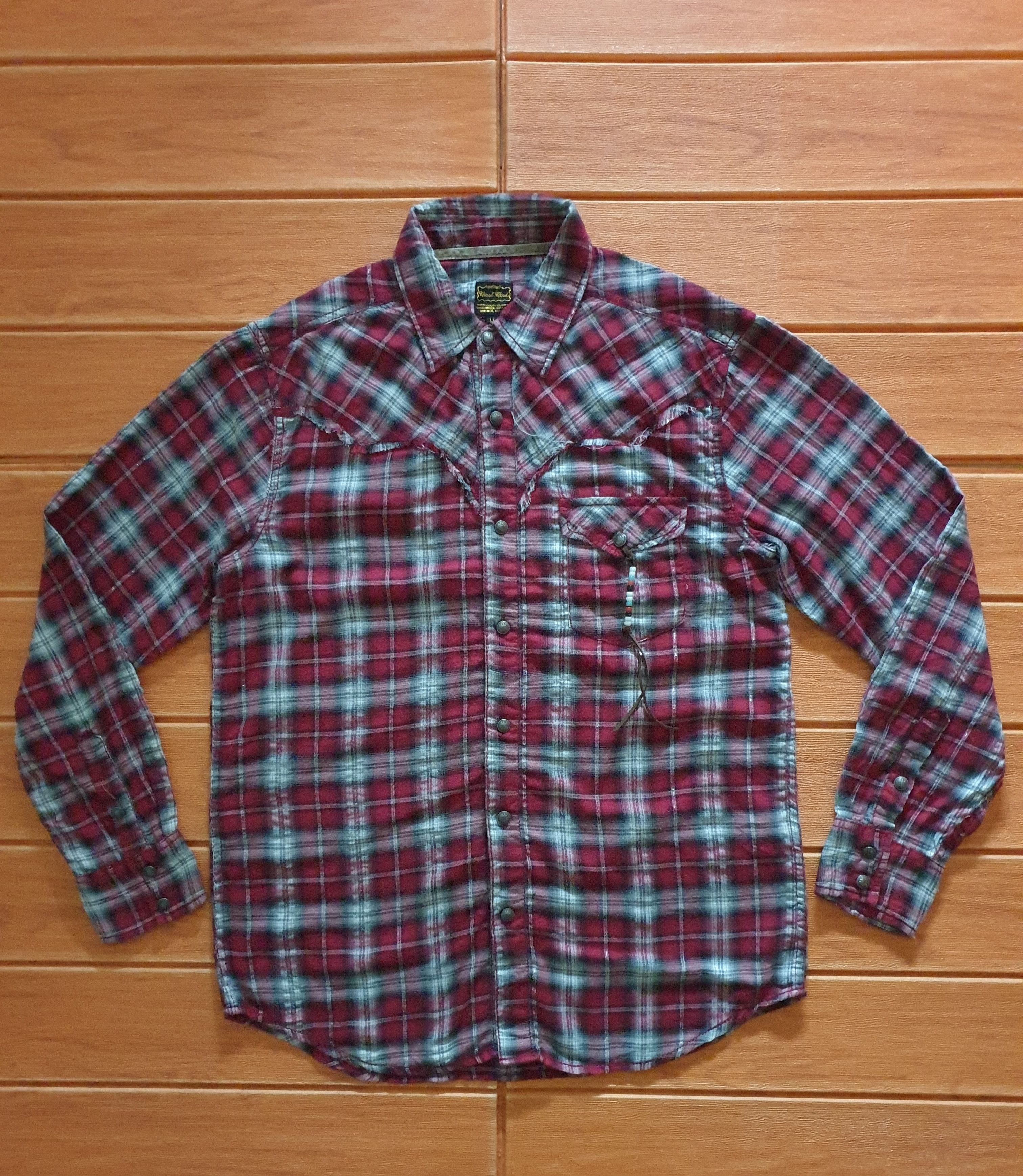 If Six Was Nine 💥Bicol bird checkered red Japanese flannel shirt Size US M / EU 48-50 / 2 - 1 Thumbnail