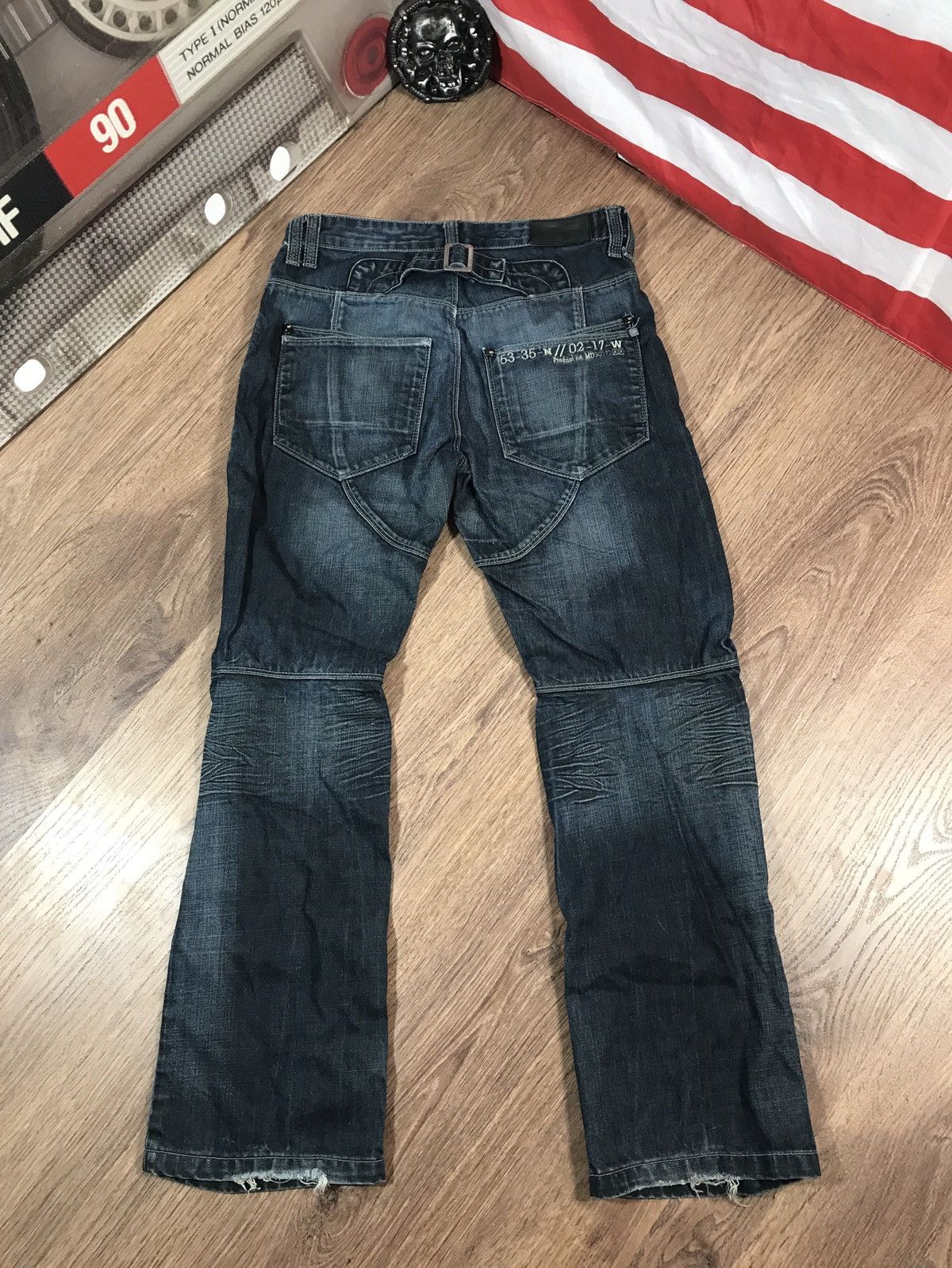 Japanese Brand × Vintage Vintage Double Knee Distressed Denim Pants Size US 30 / EU 46 - 8 Thumbnail