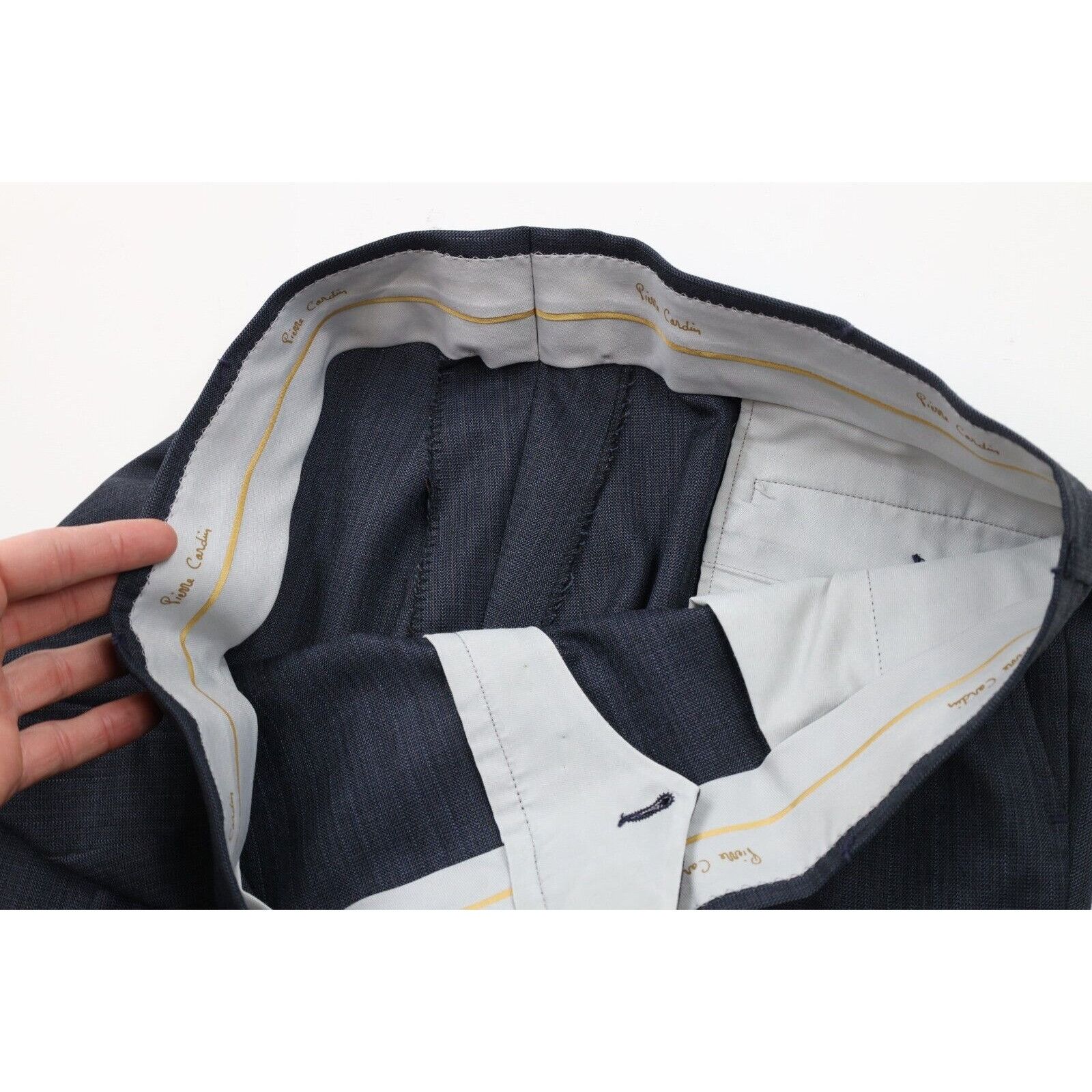 Pierre Cardin × Vintage Vintage 70s Pierre Cardin 2 Piece Wool Striped Suit Wedding Size 44L - 15 Thumbnail