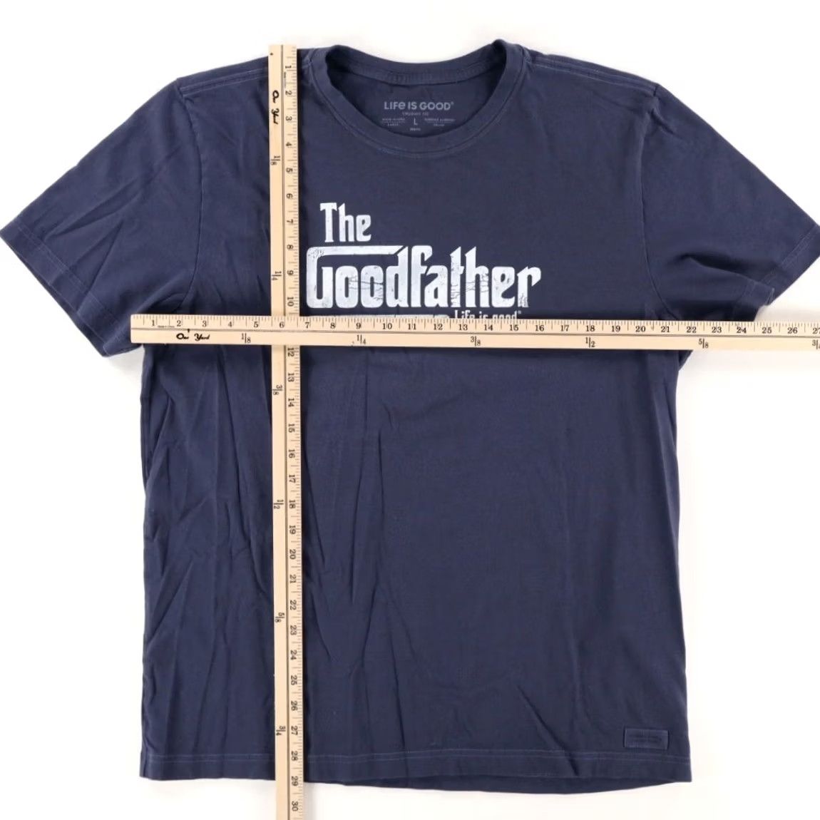 Life is Good Life Is Good The Goodfather Solid T-Shirt Navy Men's L Size US L / EU 52-54 / 3 - 3 Thumbnail