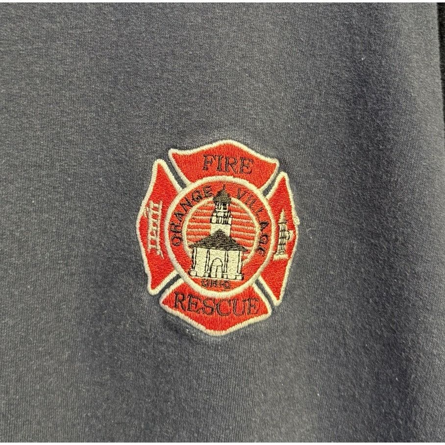 Vintage Vintage Fire Dept Sweatshirt Mens 2XL Blue Embroidered Orang Size US XXL / EU 58 / 5 - 4 Thumbnail