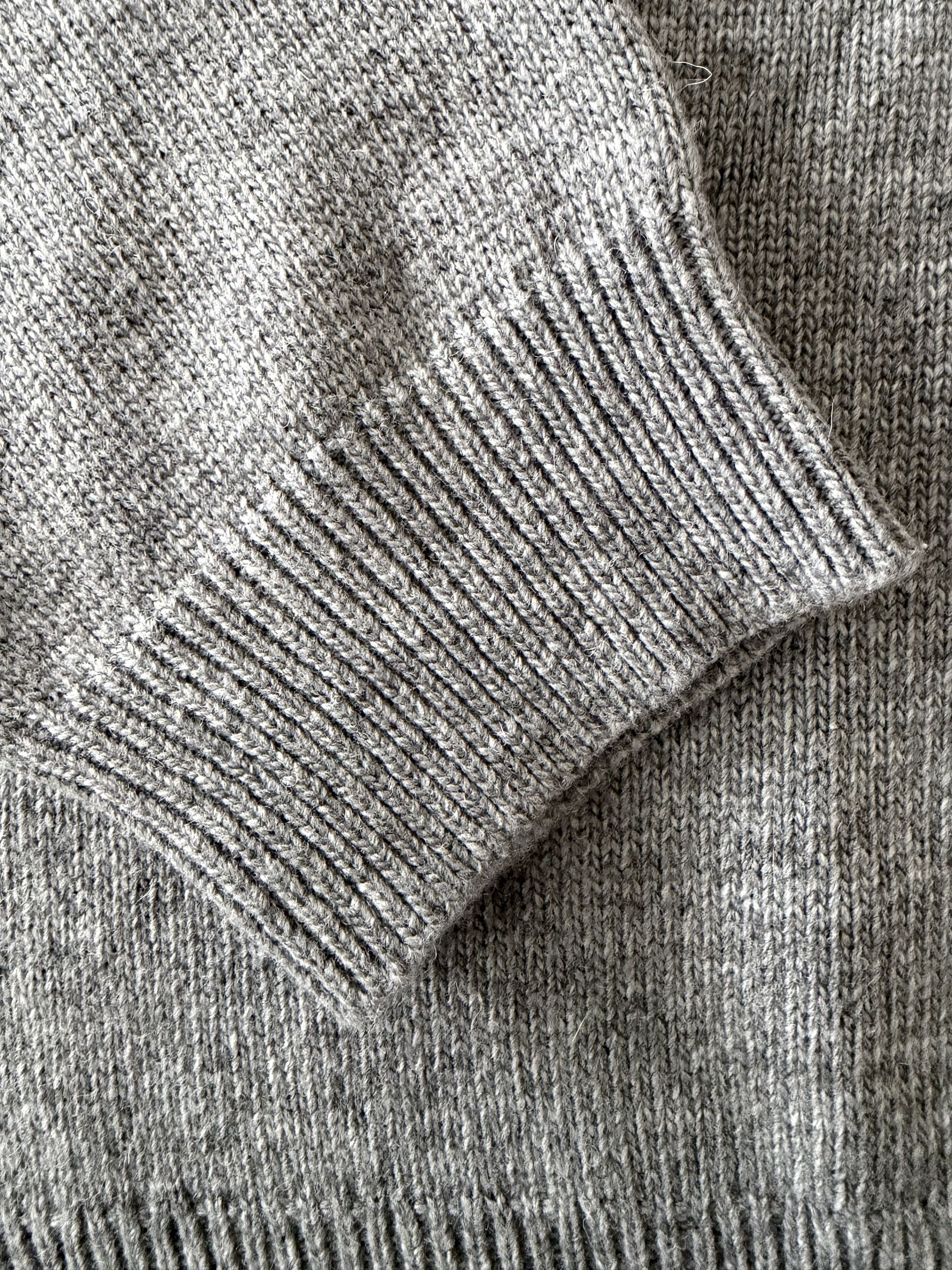 Gucci Gucci Logo Intarsia Wool Sweater – Grey Mélange – Size L Size US L / EU 52-54 / 3 - 4 Thumbnail