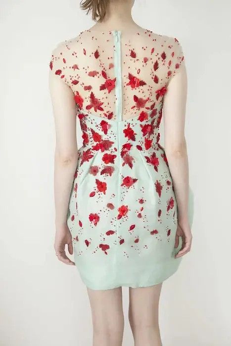 Monique Lhuillier Illusion Draped Dress Size XS / US 0-2 / IT 36-38 - 5 Thumbnail
