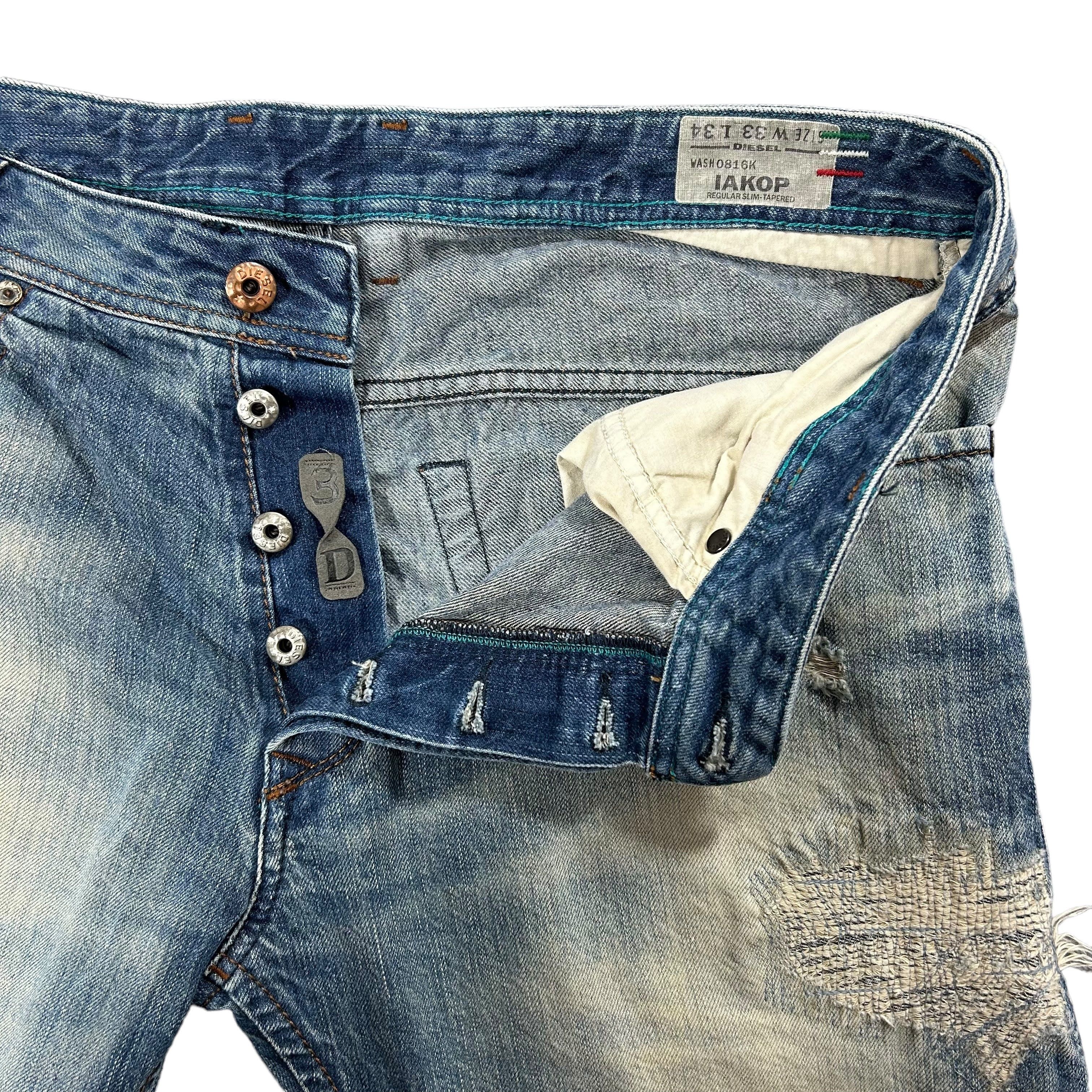 Diesel Diesel Iakop Regular Slim Tapered Blue Denim W33L34 Size US 33 - 5 Thumbnail