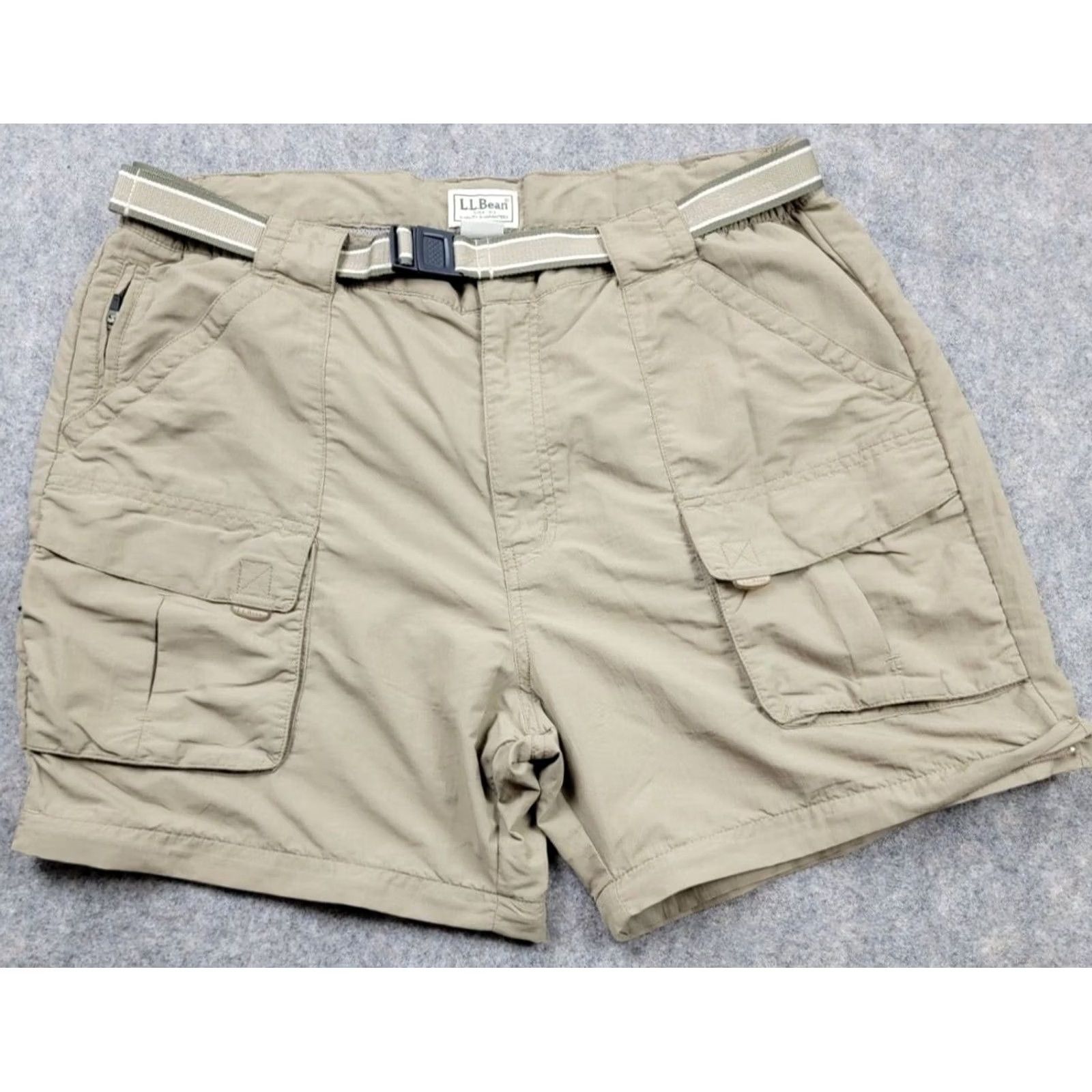 Vintage L.L. Bean Pants Mens Large Brown Convertible Cargo Pockets Belted Outdoor Pants Size US 33 - 5 Thumbnail