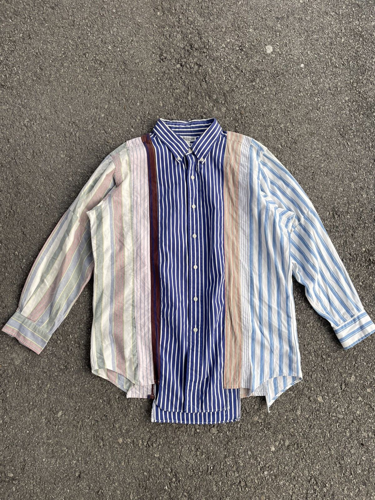J.S. Homestead J.S Homestead | Patchwork Striped Shirt Size US M / EU 48-50 / 2 - 1 Thumbnail