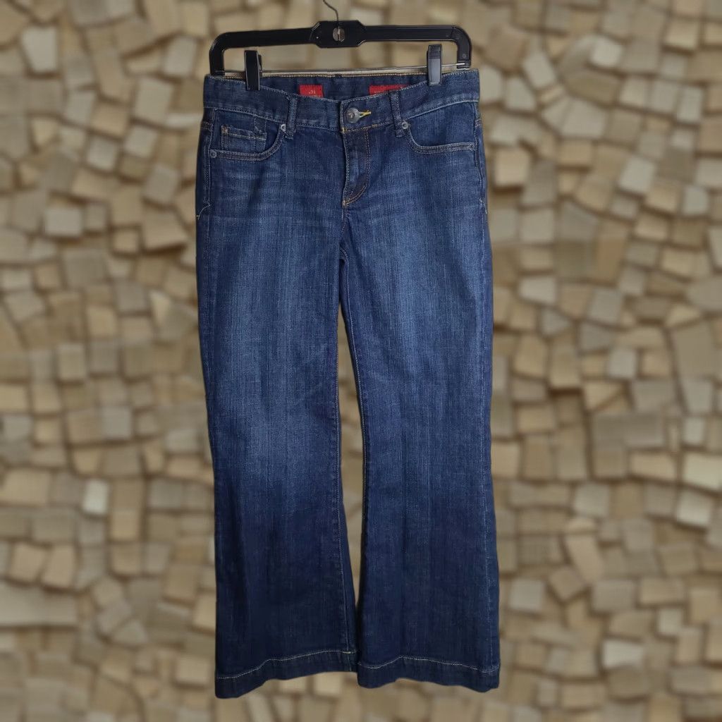 Denime X2 Eva Boot Jeans Womens Size 2 Short Mid Rise Bootcut Blue Denim Regular Fit Size 26" / US 2 / IT 38 - 1 Thumbnail
