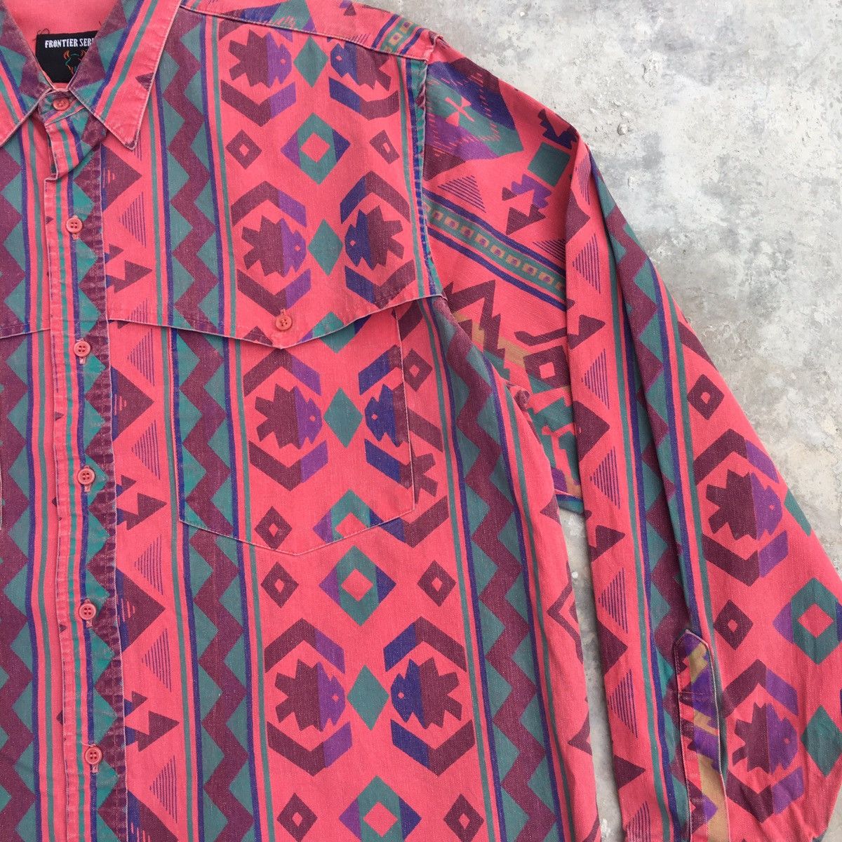 Western Mountaineering Vintage Frontier Series Heavy Cotton Western Shirt Size US L / EU 52-54 / 3 - 5 Thumbnail