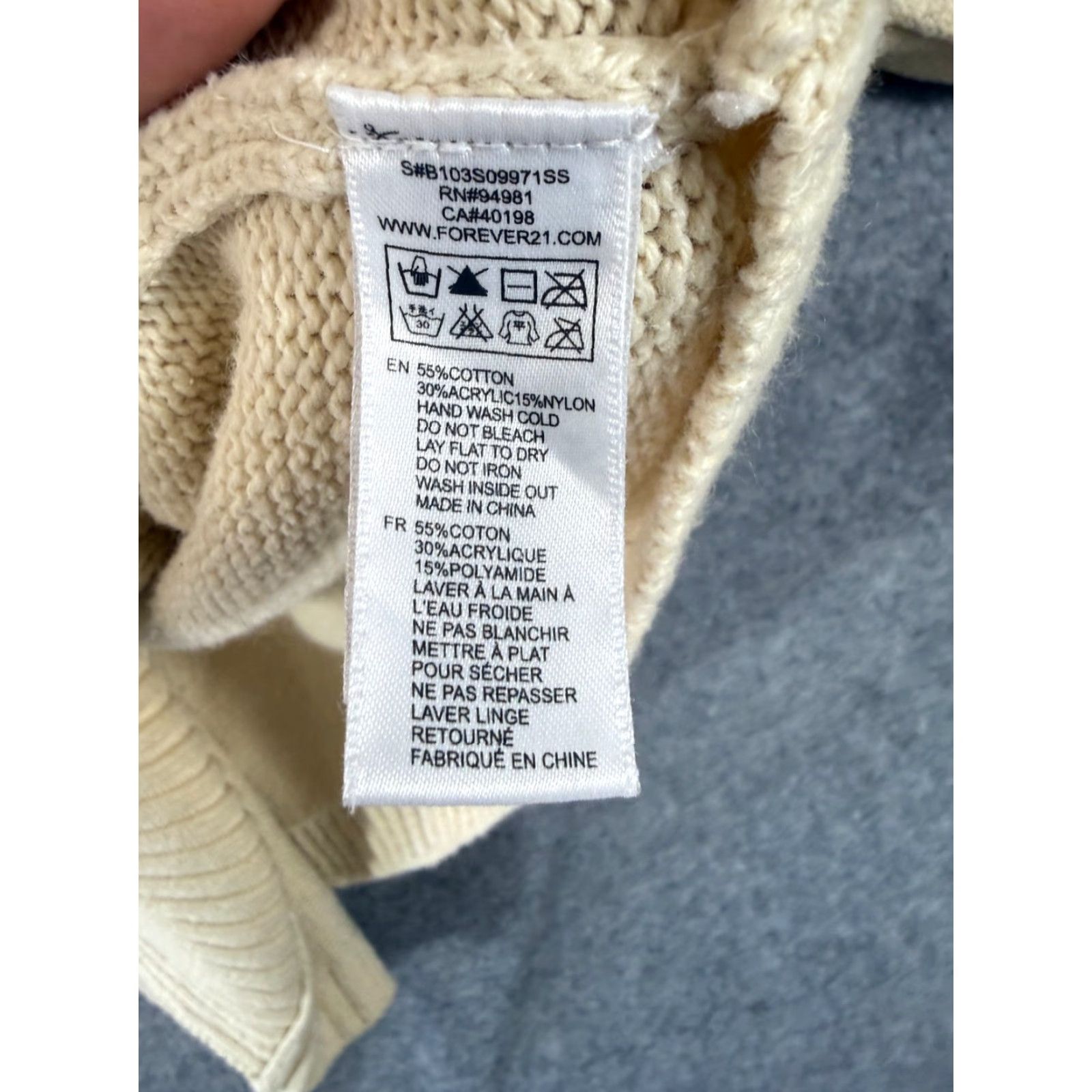 Forever 21 FOREVER 21 Sweater Cardigan Aztec Open Front Belted Ivory S Womens Micro﻿-Knit Knit Open Front Cardigan Black? Size S / US 4 / IT 40 - 7 Thumbnail