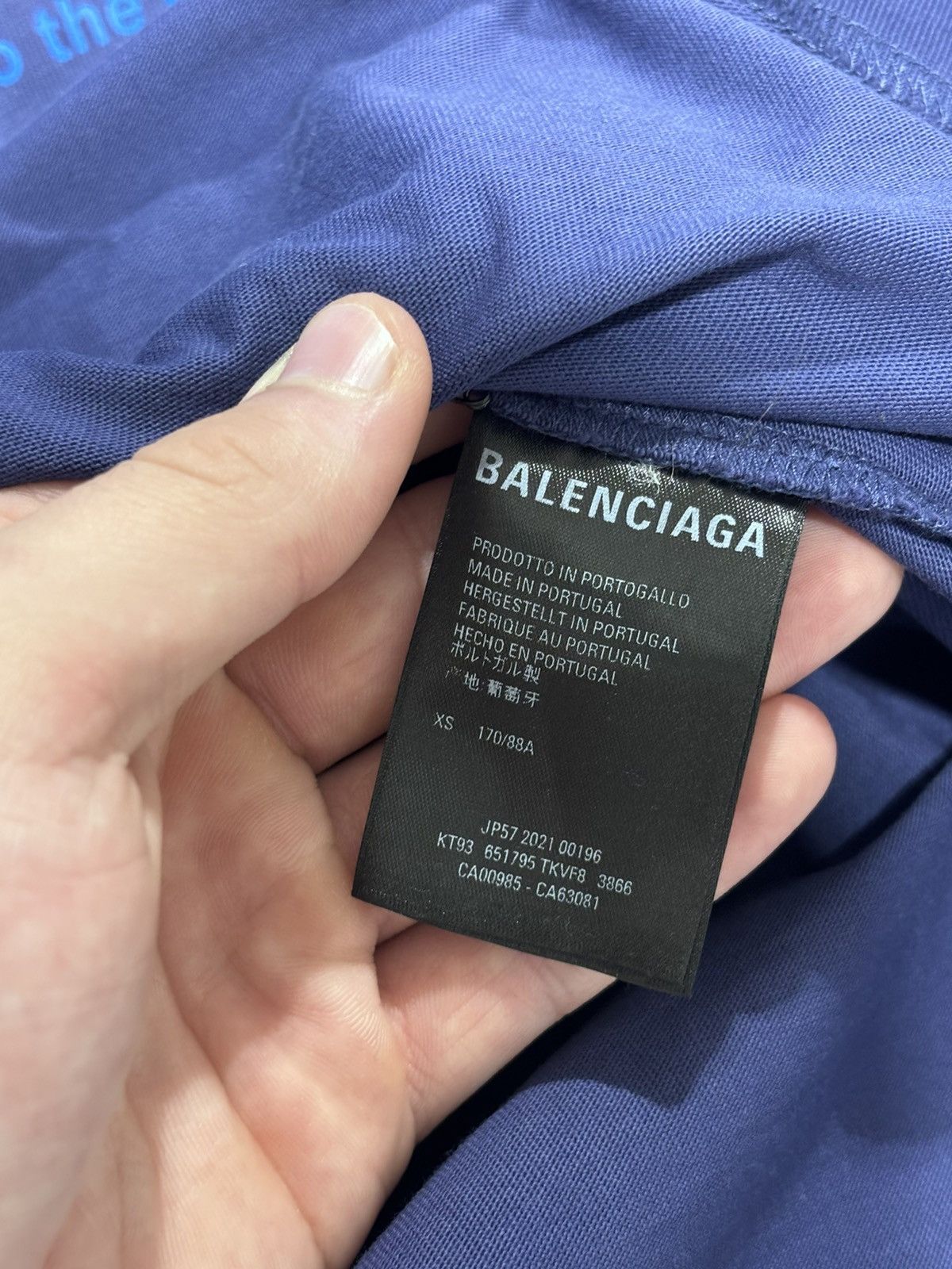 Balenciaga Balenciaga Recycle Blue Tee Size US XS / EU 42 / 0 - 8 Thumbnail