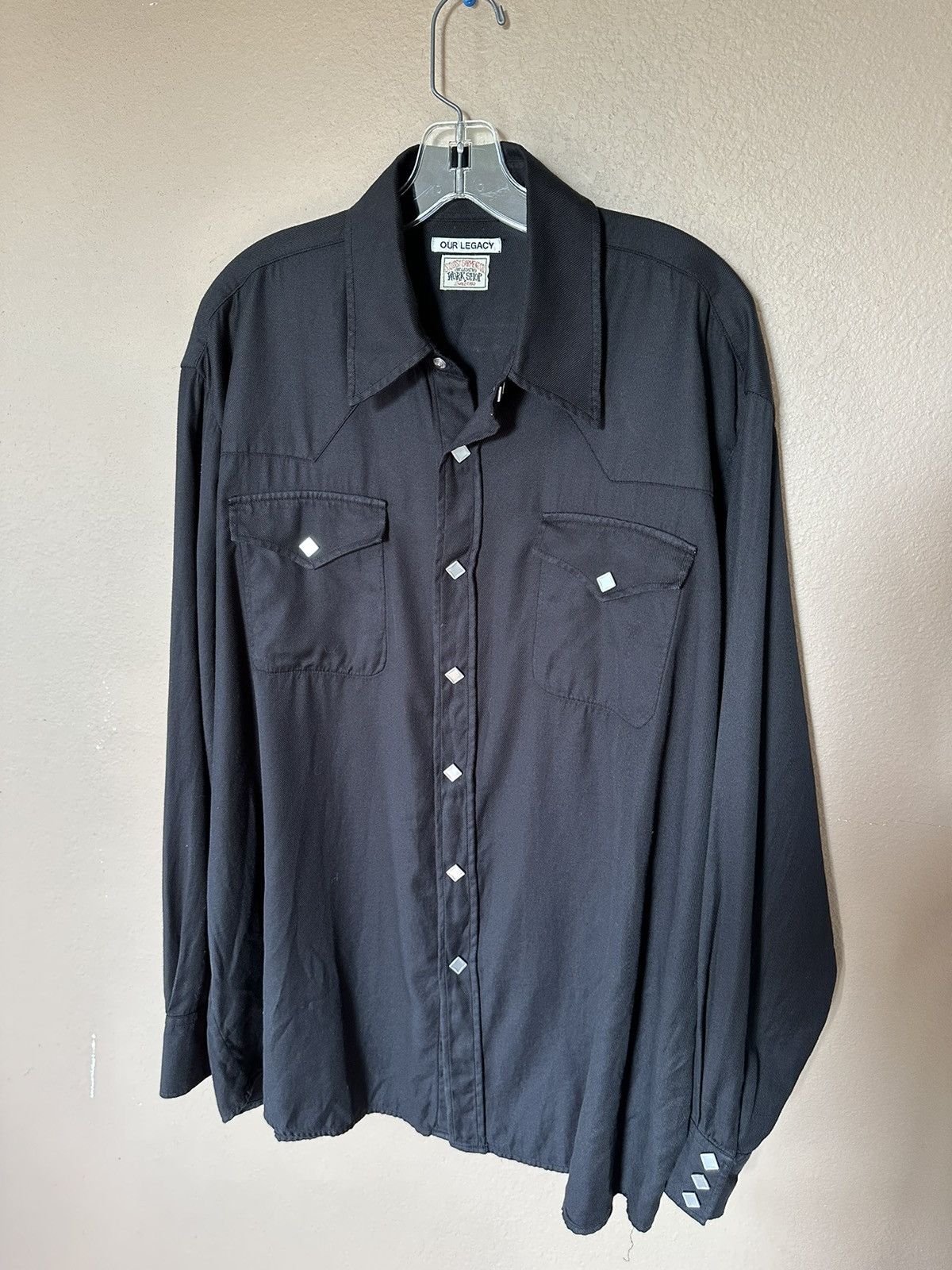 トップス our legacy stussy workshop RANCH SHIRT Our Legacy - Ranch Shirt Black High Twist Twill