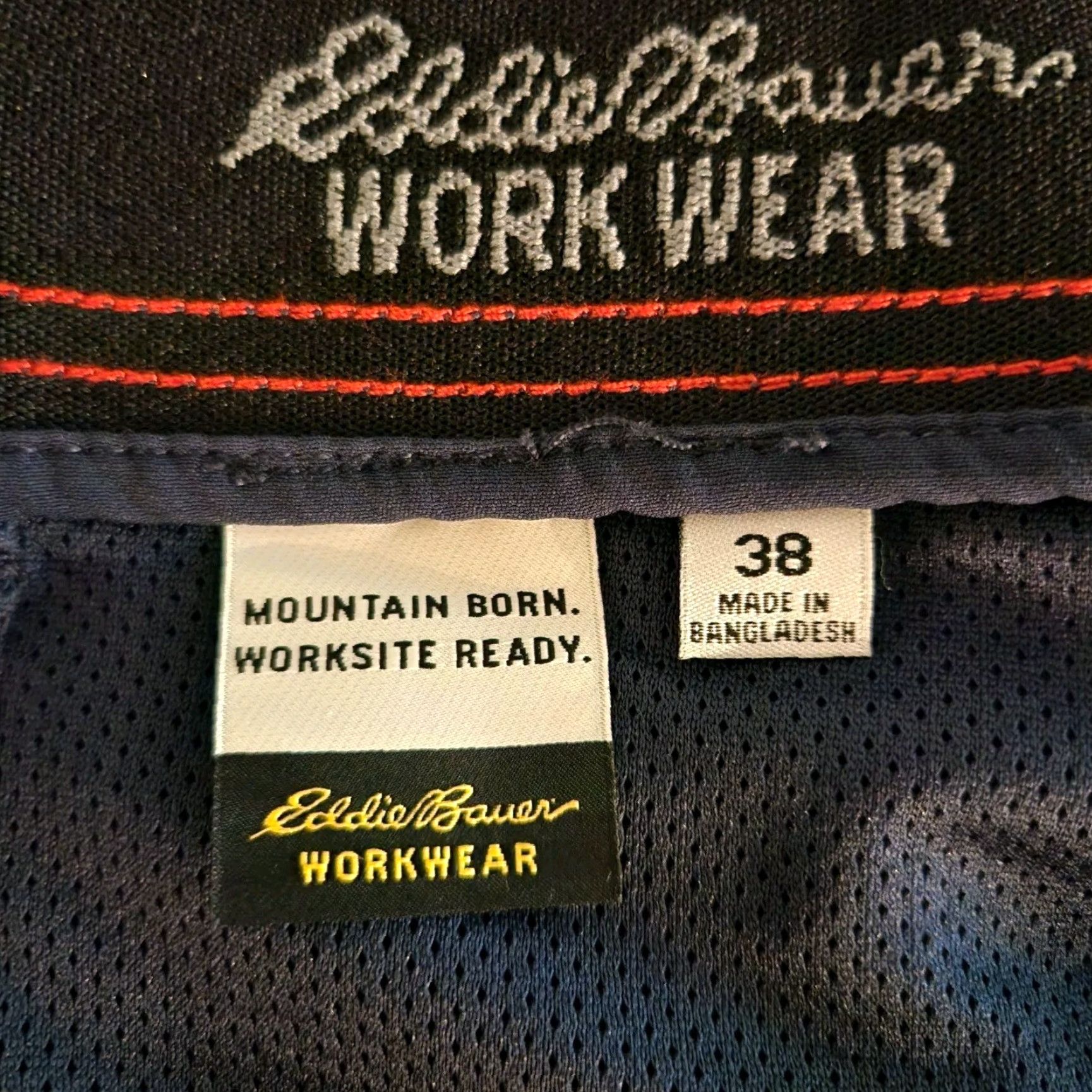 Eddie Bauer Eddie Bauer Mens 38 10" Work Shorts Stretch Water Repel Navy Navy Blue Pockets Cotton Polyester Satin? Size US 38 / EU 54 - 8 Thumbnail