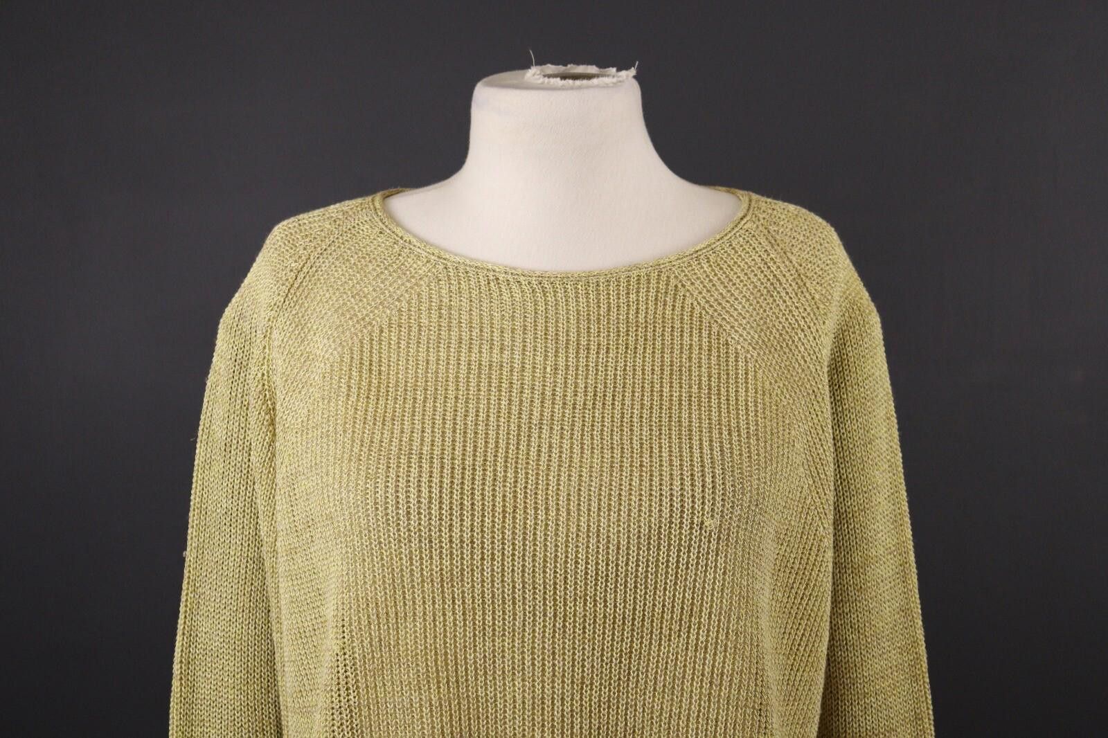 Designer Le Tricot Perugia Beige Oversized Knit Sweater Size L Size L / US 10 / IT 46 - 2 Thumbnail