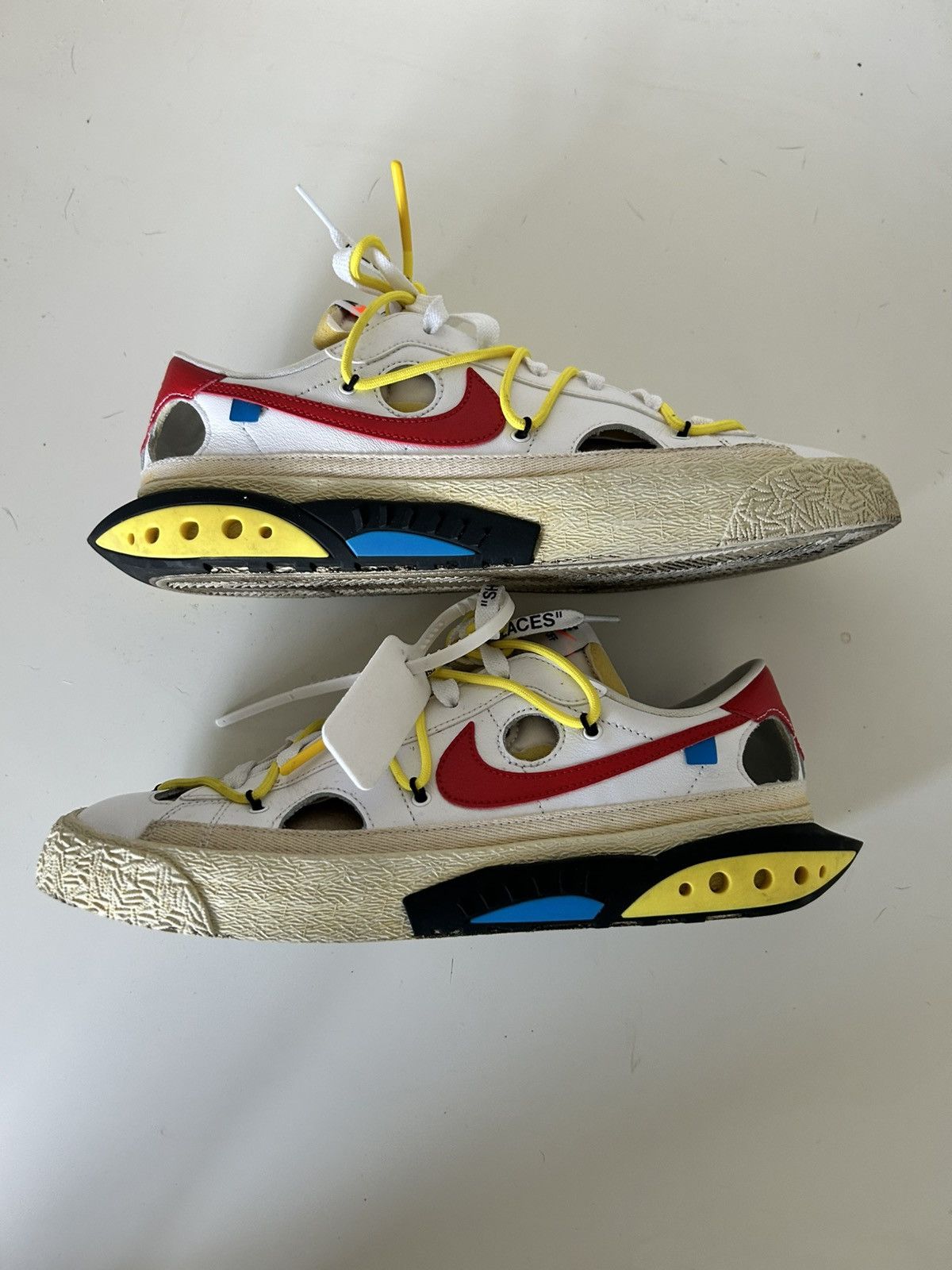 Nike × Off-White Nike Blazer Low x Off-White University Red Size 11 Size US 11 / EU 44 - 10 Thumbnail