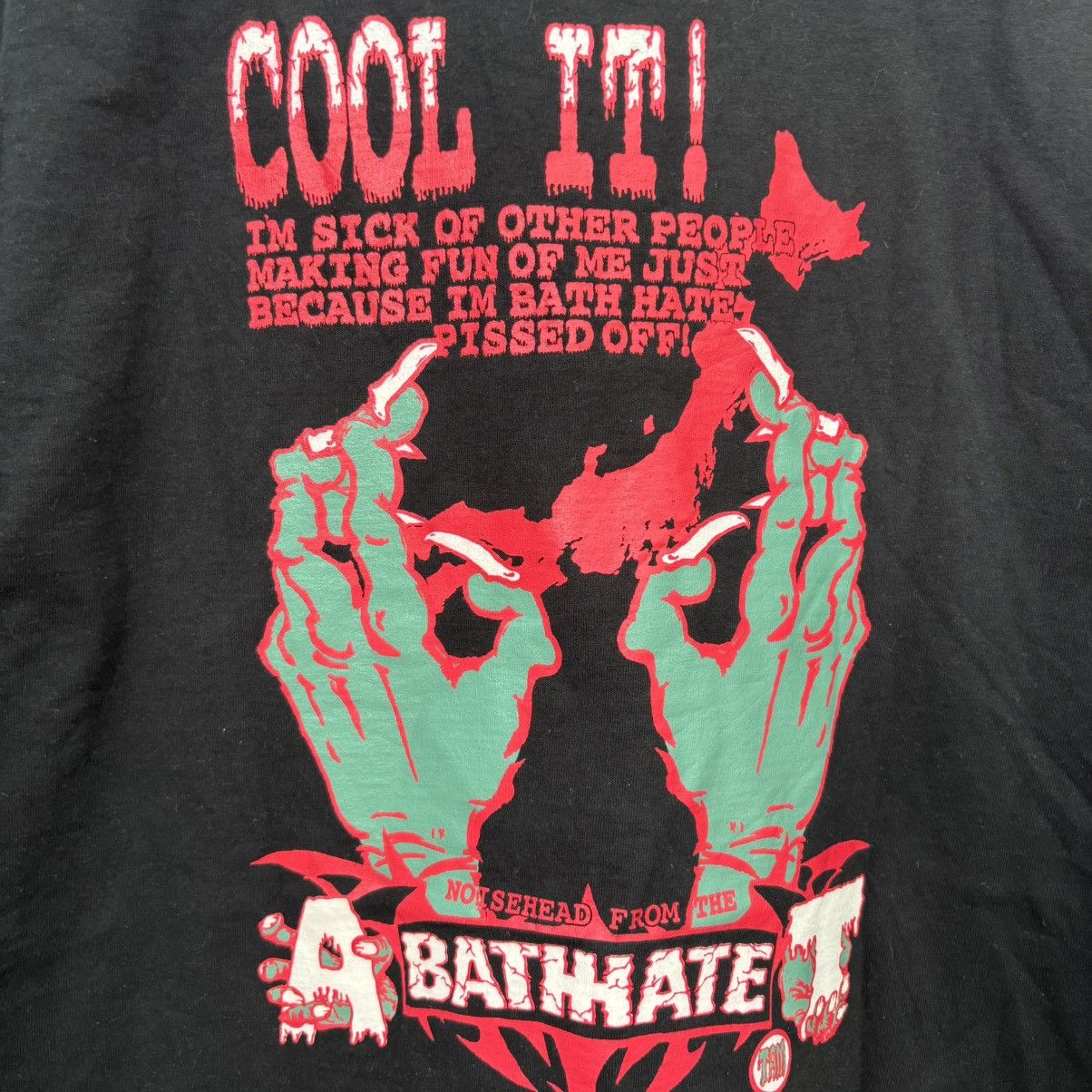 Band Tees × Vintage 90’s Noisehead From The Bath Hate Shirt Thrash Hardcore Band Size US M / EU 48-50 / 2 - 3 Thumbnail
