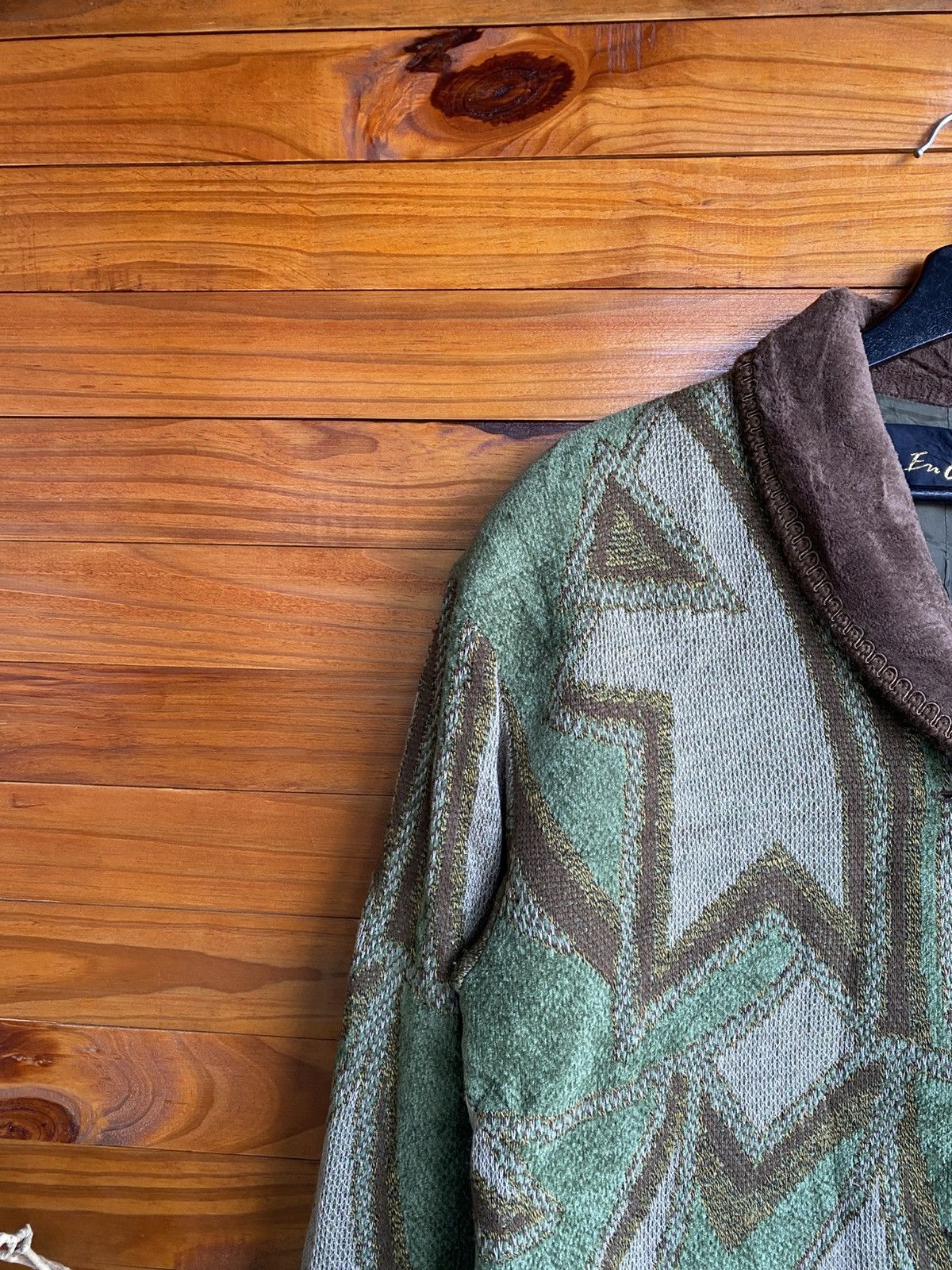 Japanese Brand Vintage En Lain “For High Style Abstract Pattern Wool Jacket Size L / US 10 / IT 46 - 11 Thumbnail
