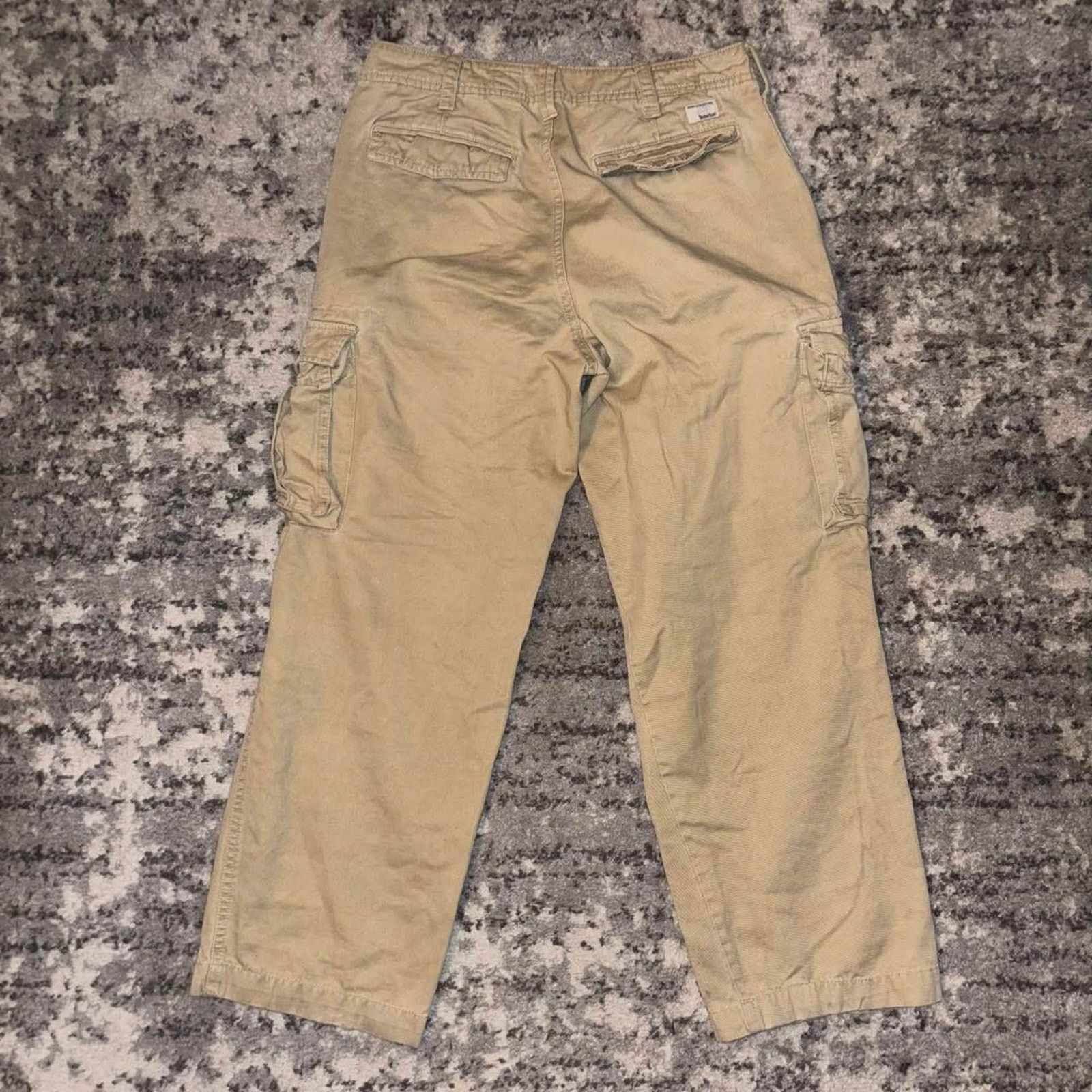 Timberland Y2K Timberland Khaki Baggy Cargo Pants Size US 33 - 2 Thumbnail
