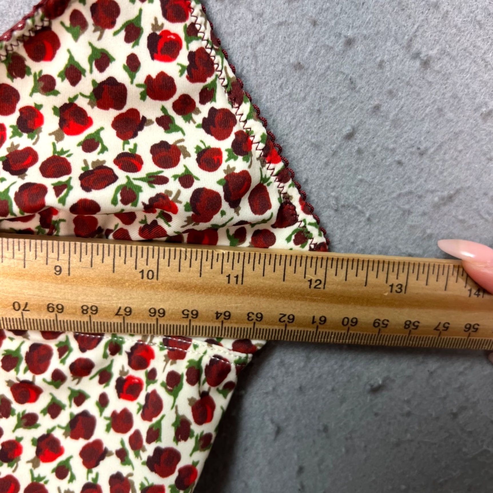 Vintage Out From Under Womens Size Small Red White Floral Print Bustier Cami Tank Top Size S / US 4 / IT 40 - 7 Thumbnail