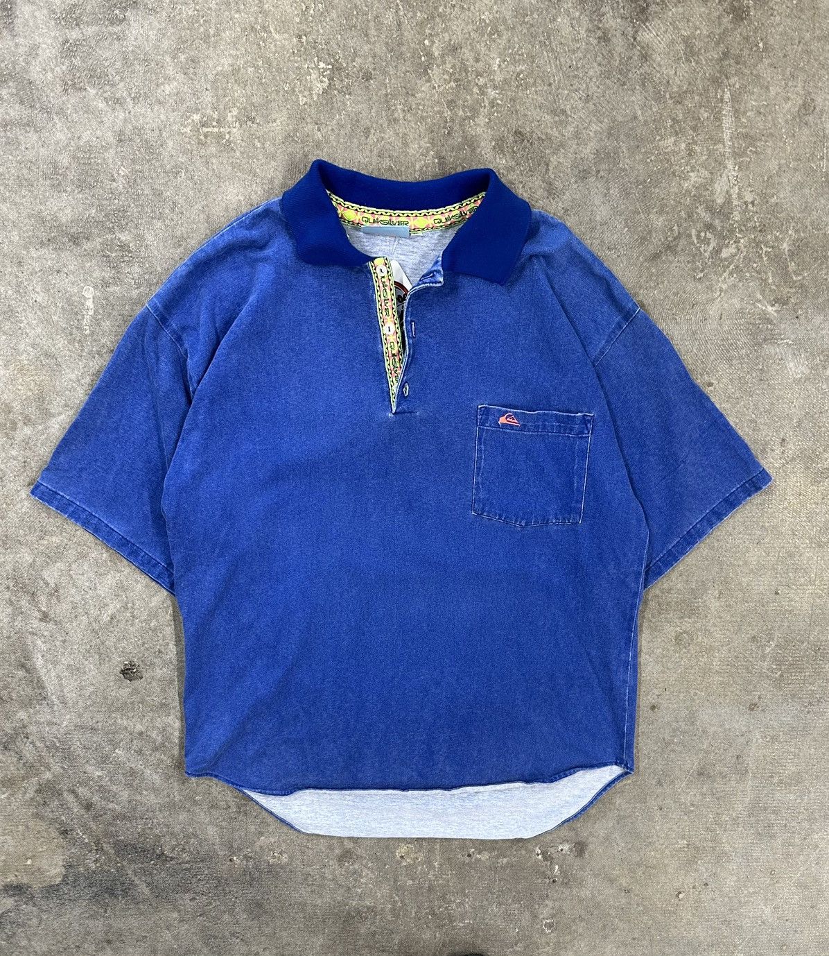 Quiksilver Vintage 80s Quicksilver Polo Button Up T-Shirt Size US L / EU 52-54 / 3 - 1 Thumbnail