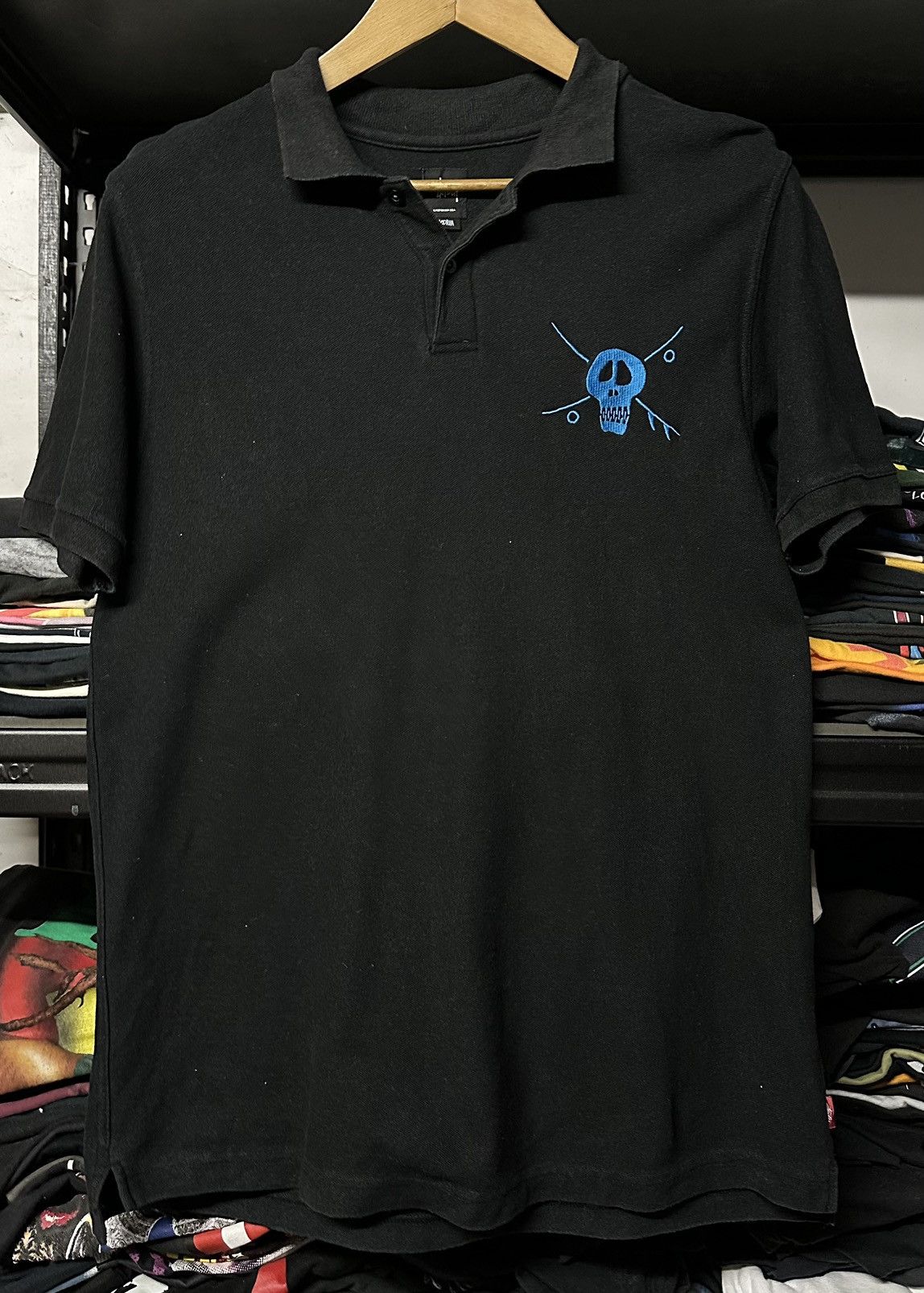 Stussy Stussy Skull Embroidered Logo Polo Tee Size US M / EU 48-50 / 2 - 2 Thumbnail