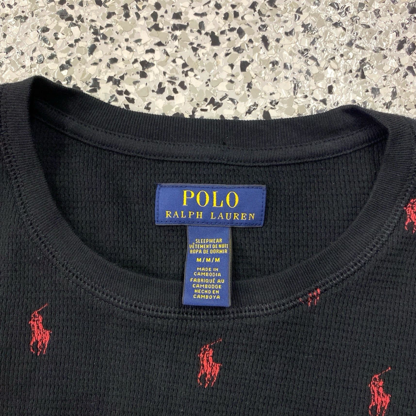 Polo Ralph Lauren Polo Ralph Lauren Mens Medium Sleepwear Thermal Shirt Black Waffle Pony NEW NWT Size US M / EU 48-50 / 2 - 3 Thumbnail
