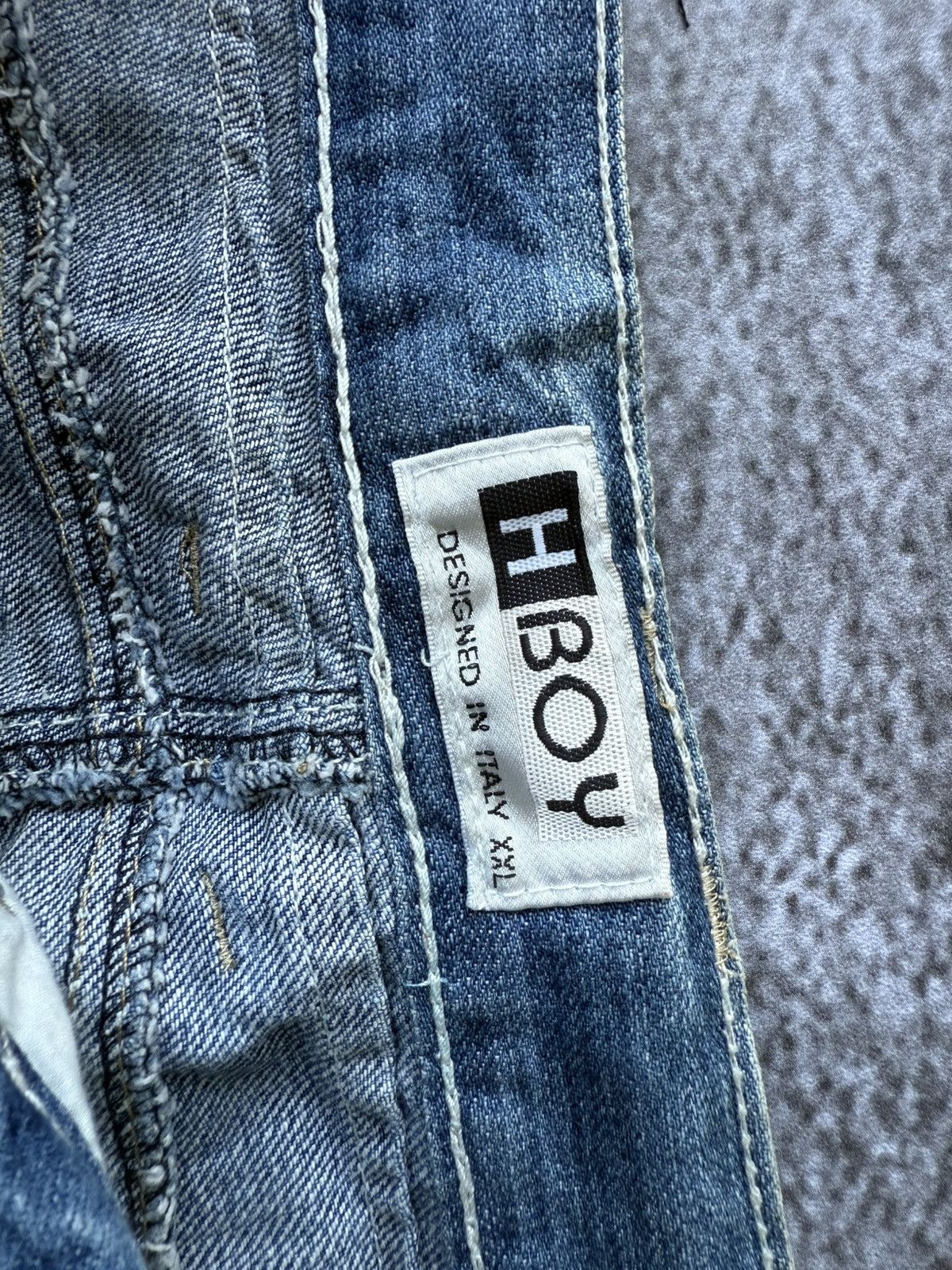 20471120 × Beauty Beast × Japanese Brand H.Boy blue denim jeans studs Ifsixwas kmrii style Size US 36 / EU 52 - 7 Thumbnail