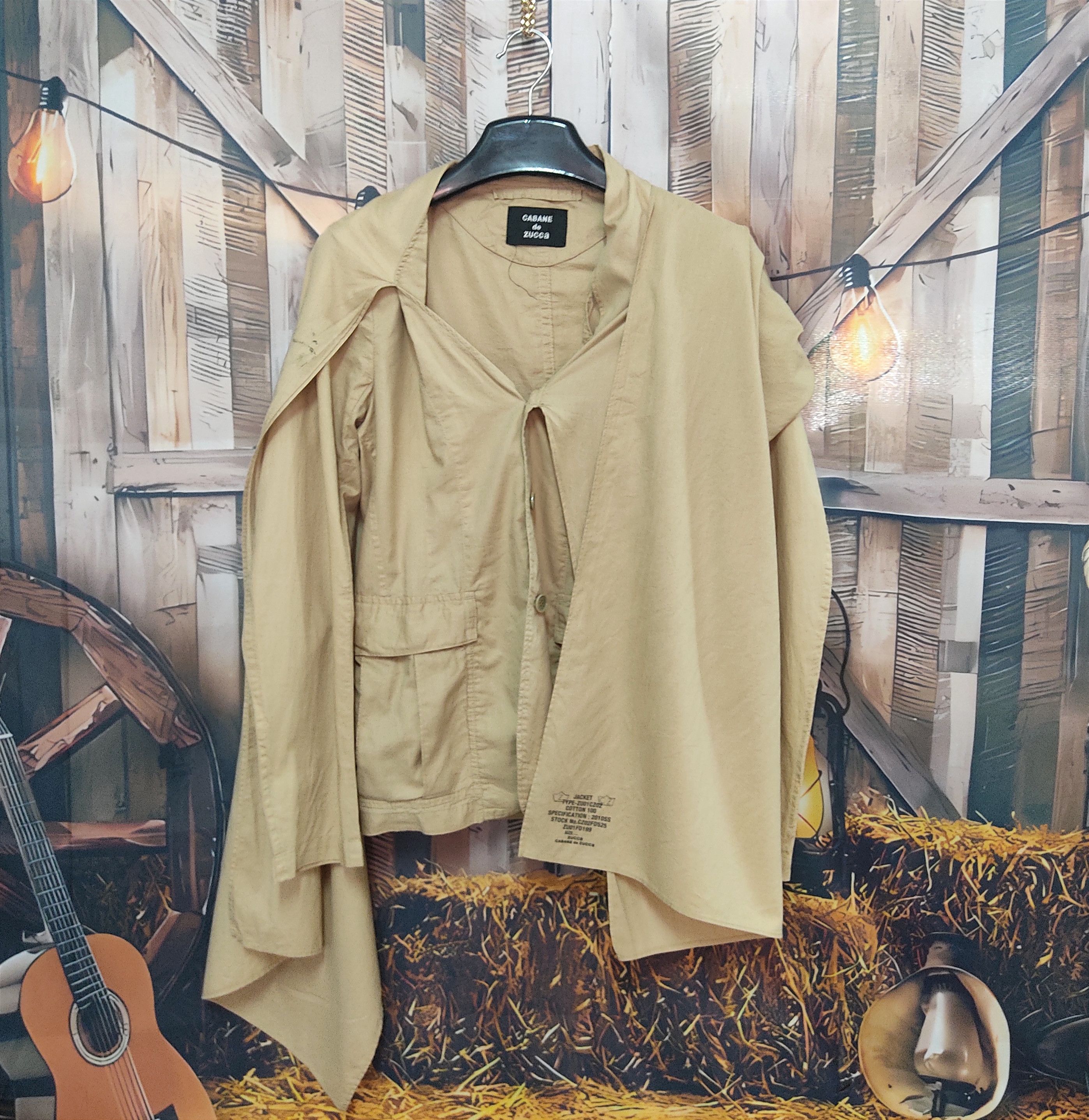 CABANE de ZUCCa × Zucca CABANE de ZUCCA Type ZU01CZ02 Cotton 100 Cape Jacket Size S / US 4 / IT 40 - 2 Thumbnail